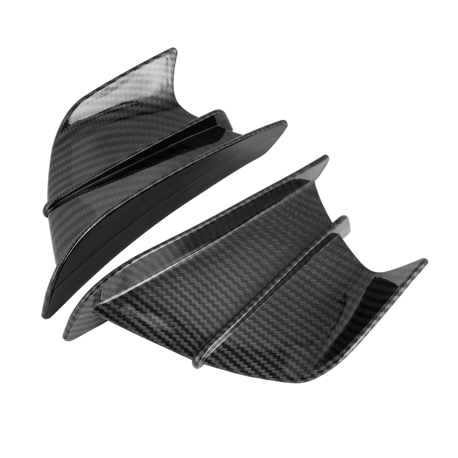 Winglet Wind Fin Aerodynamic Kit Spoiler Trim Cover för motorcykel Universal