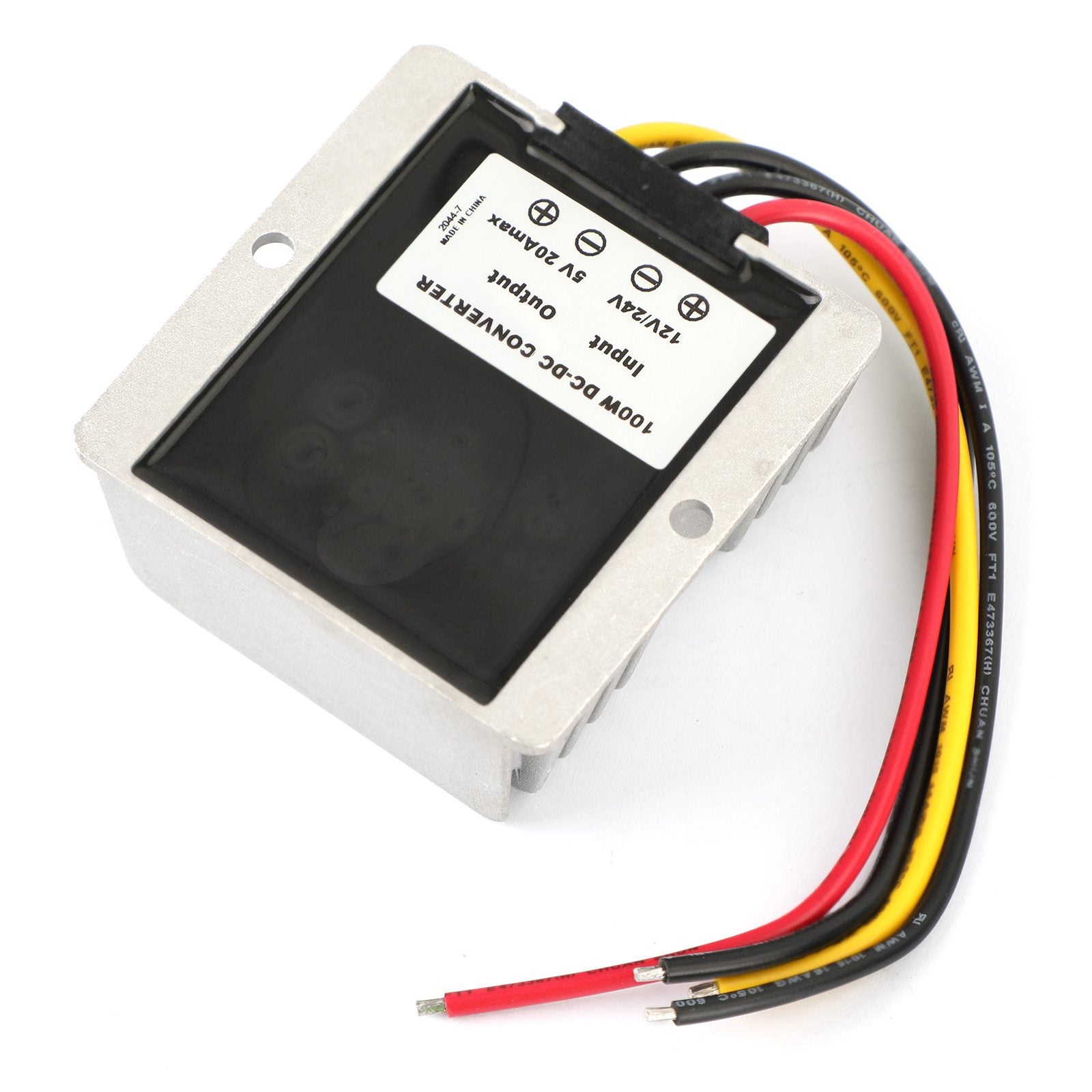 Areyourshop Régulateur de convertisseur de puissance abaisseur DC/DC étanche 12 V/24 V à 5 V 20 A 100 W