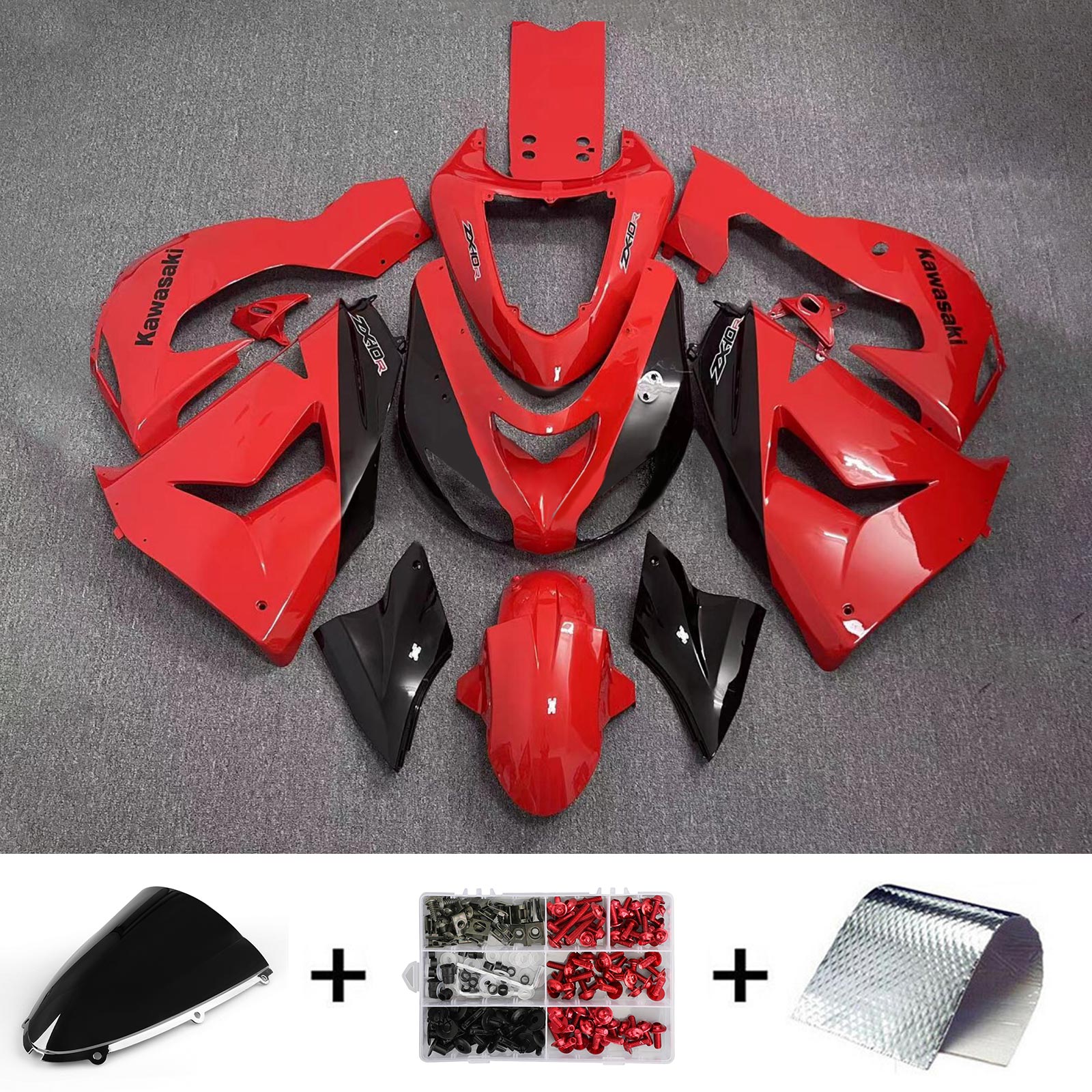 2006-2007 Kawasaki ZX10R Fairing Kit Bodywork plast Abs