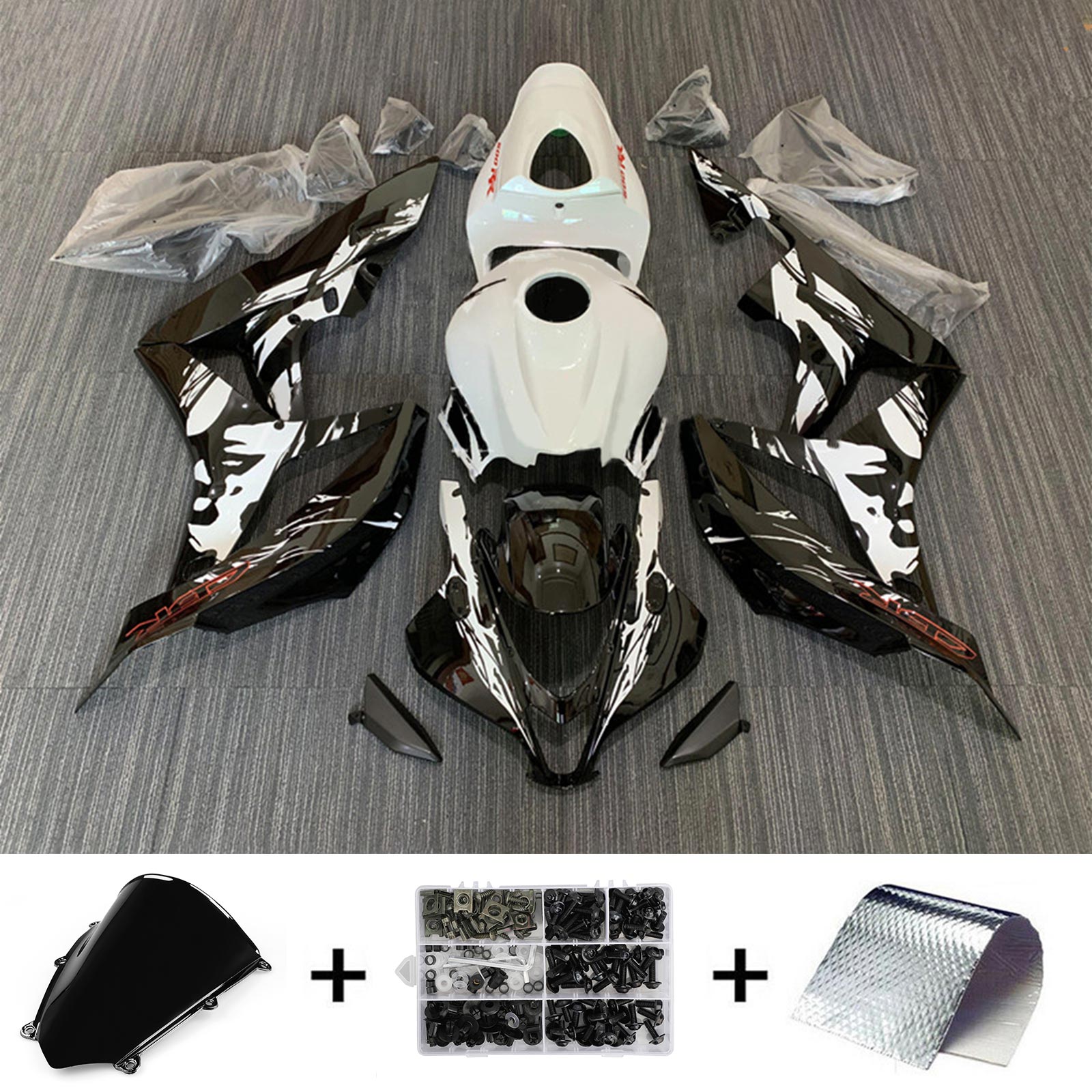2007-2008 Honda CBR600RR F5 Kit de carénage carrosserie plastique ABS