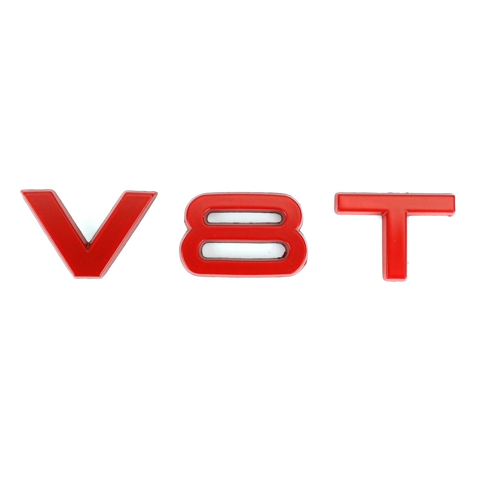 V8T Embleem Badge Fit Voor AUDI A1 A3 A4 A5 A6 A7 Q3 Q5 Q7 S6 S7 S8 S4 SQ5 Rood Generieke