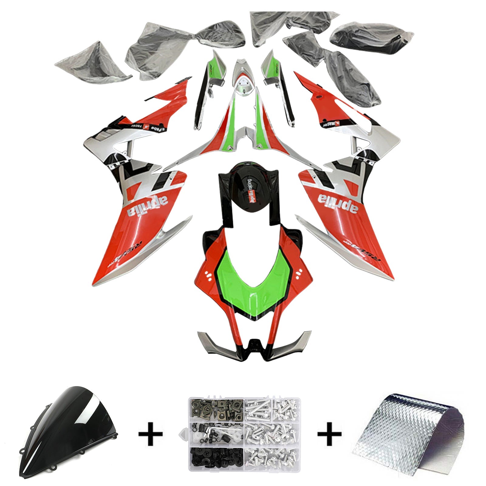 2016-2018 Aprilia RSV4 1000 Kit de carénage Kit de carrosserie Plastique
