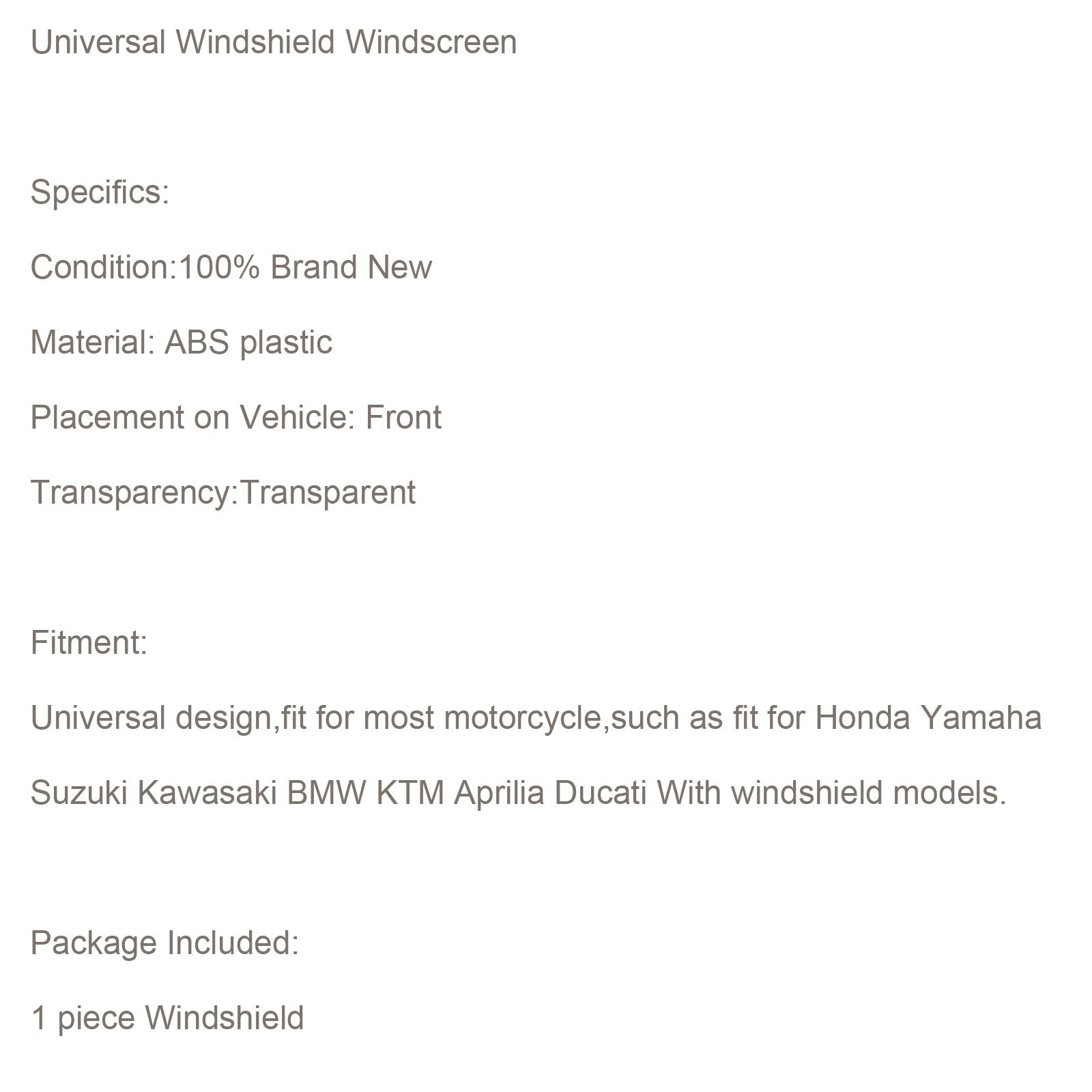 Clip ajustable para motocicleta, alerón de extensión de parabrisas, Deflector de viento genérico
