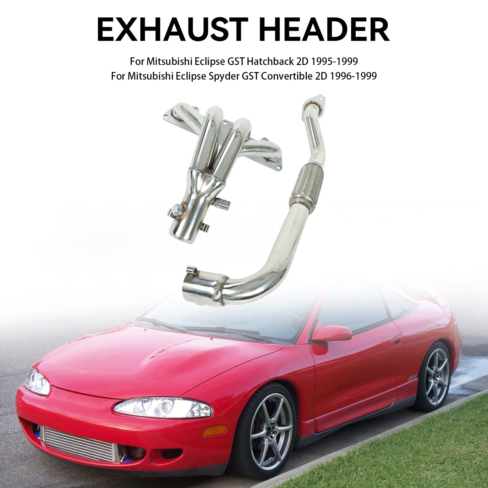 1996-1999 Mitsubishi Eclipse Spyder GST Convertible 2Dstainless Steel Auto Manifold Headers
