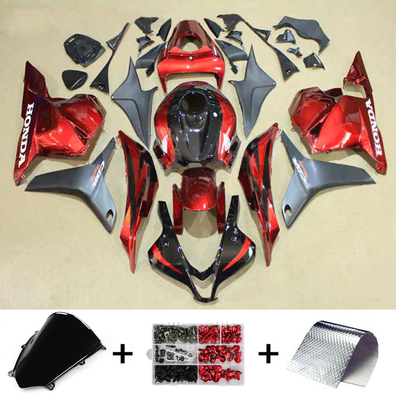 2009-2012 Honda CBR600RR F5 Kit de carénage carrosserie plastique ABS