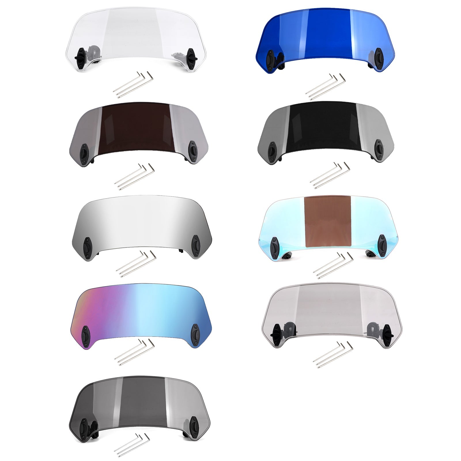 Clip de moto universel sur l'écran de déflecteur de vent pare-brise Green Generic