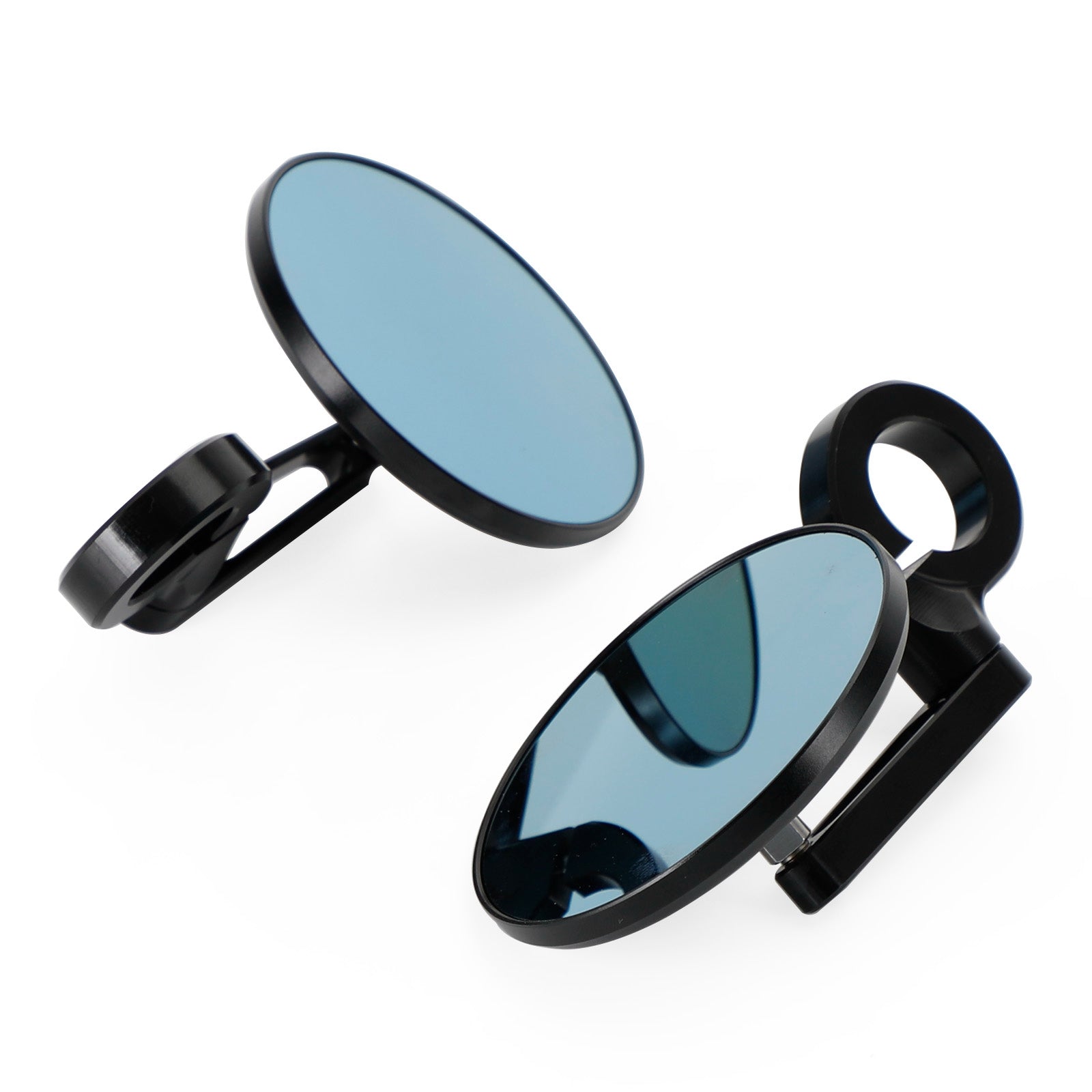 Hliníkové spätné zrkadlo na riadidlá 7/8"-1" Čierne krátke rameno na držanie tyče 3" Okrúhle zrkadlá Generic