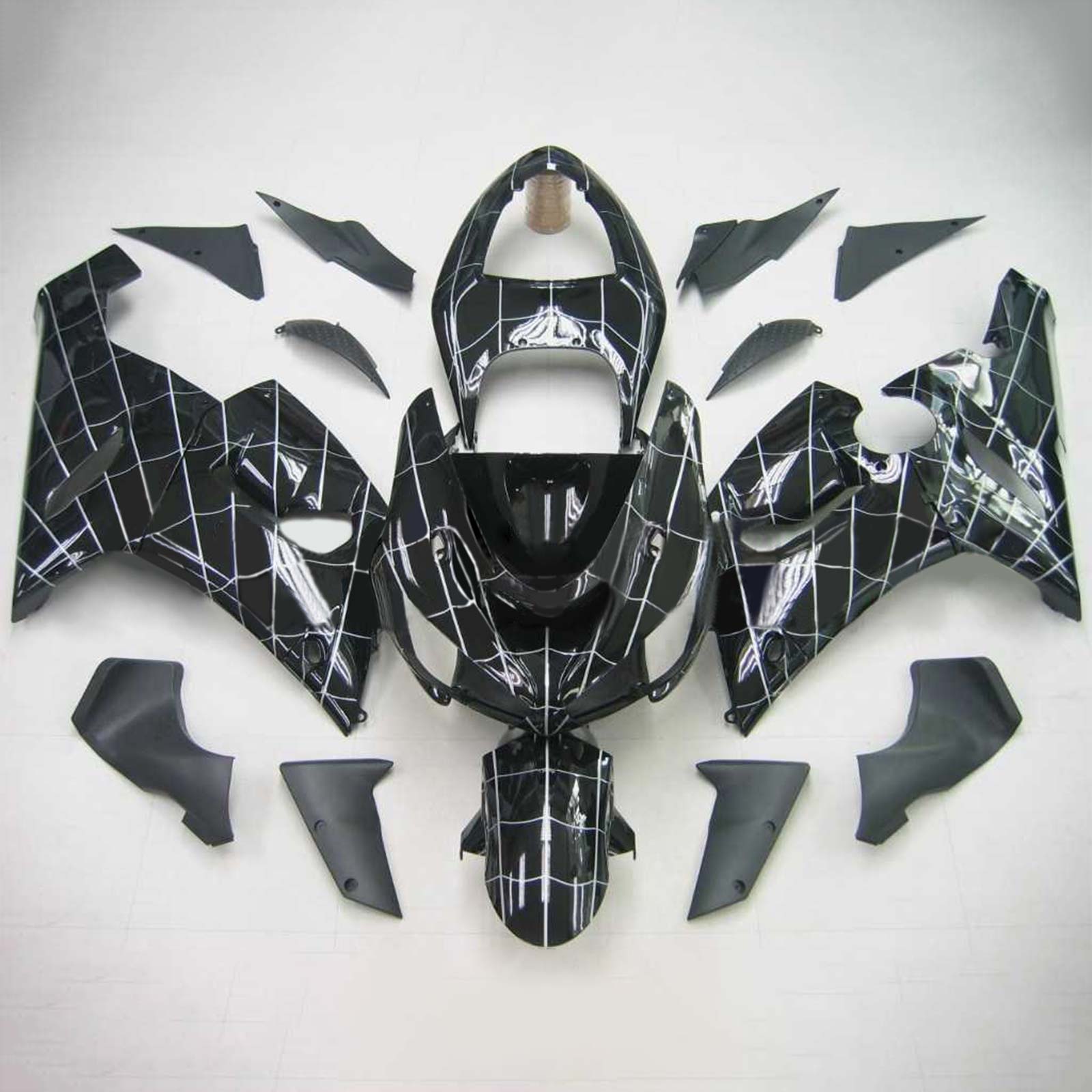 2005-2006 KAWASAKI ZX6R 636 AMOTOPART INJEKTION FAIRING KIT BOODYWORK ABS #124