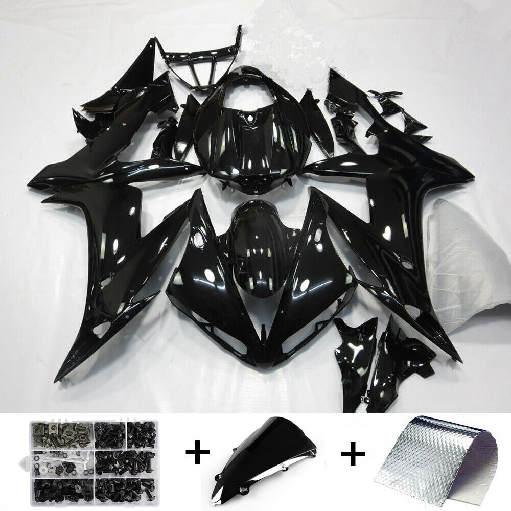 2004-2006 YAMAHA YZF R1 FAIRING GLOSS Black Fairing Kit