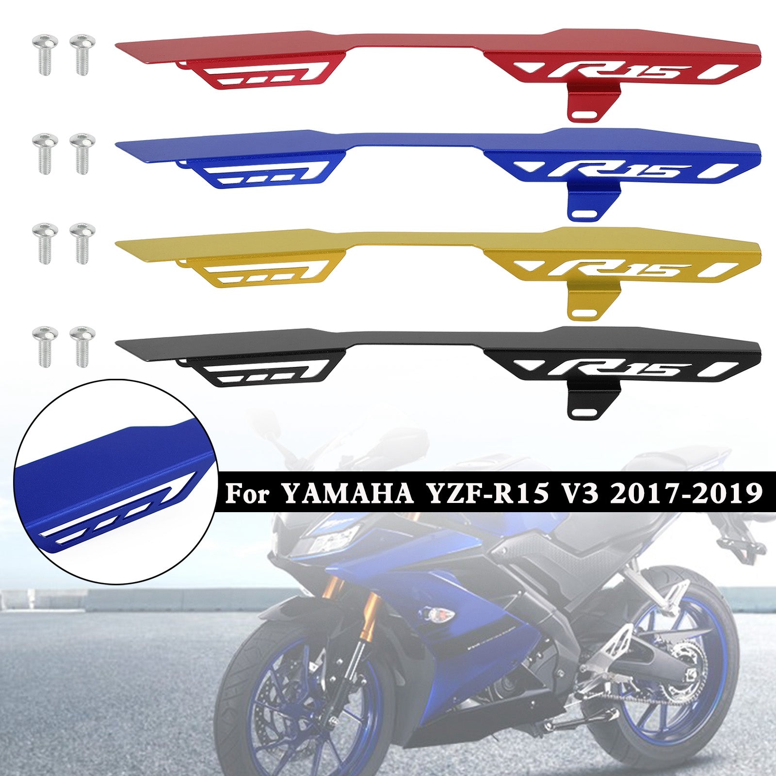 2017-2019 YAMAHA YZF R15 V3 Achtertandwiel Chain Guard Protector Cover