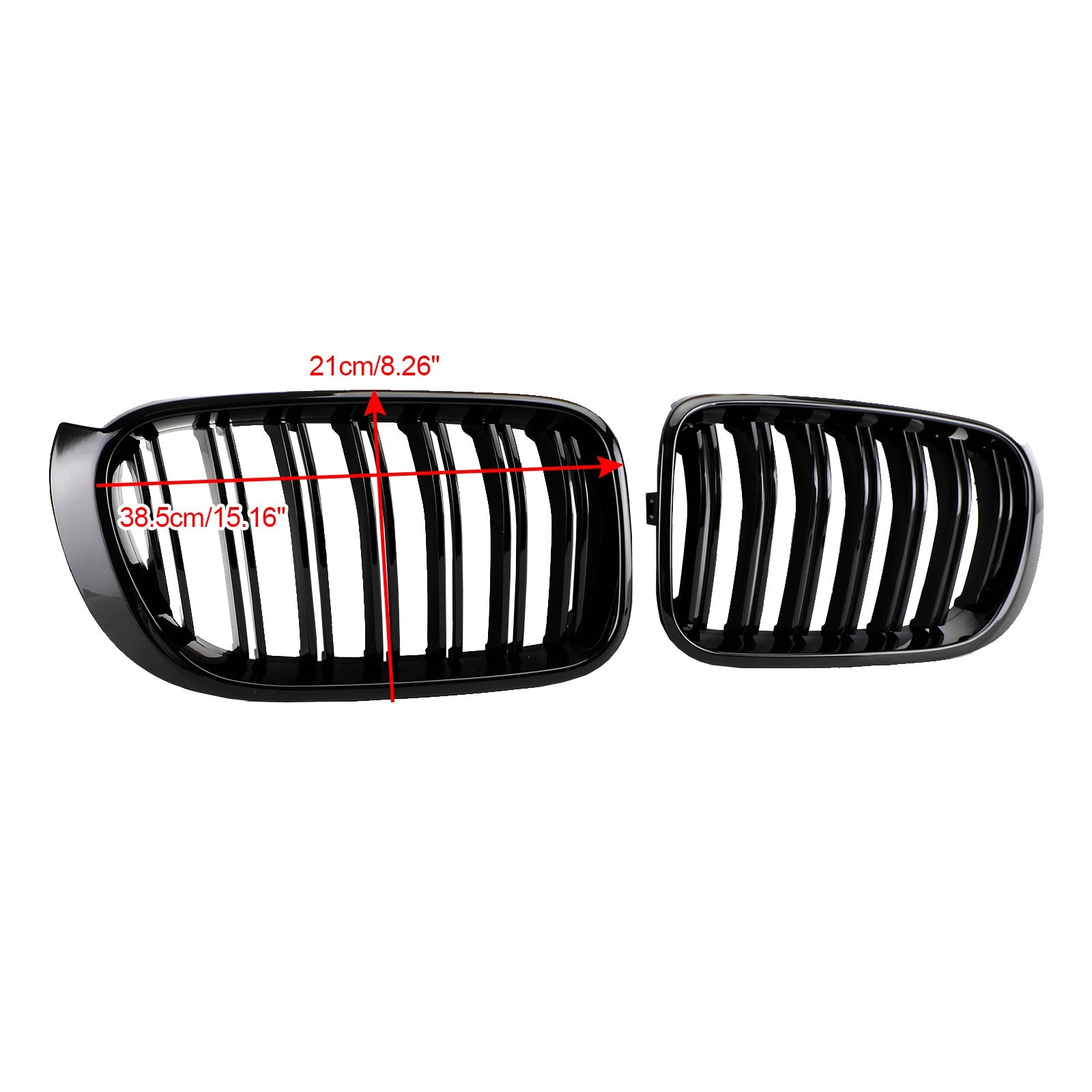 2014-2017 BMW X3 X4 F25 F26 Glanzend Zwart Voorbumper Niergrille Grill