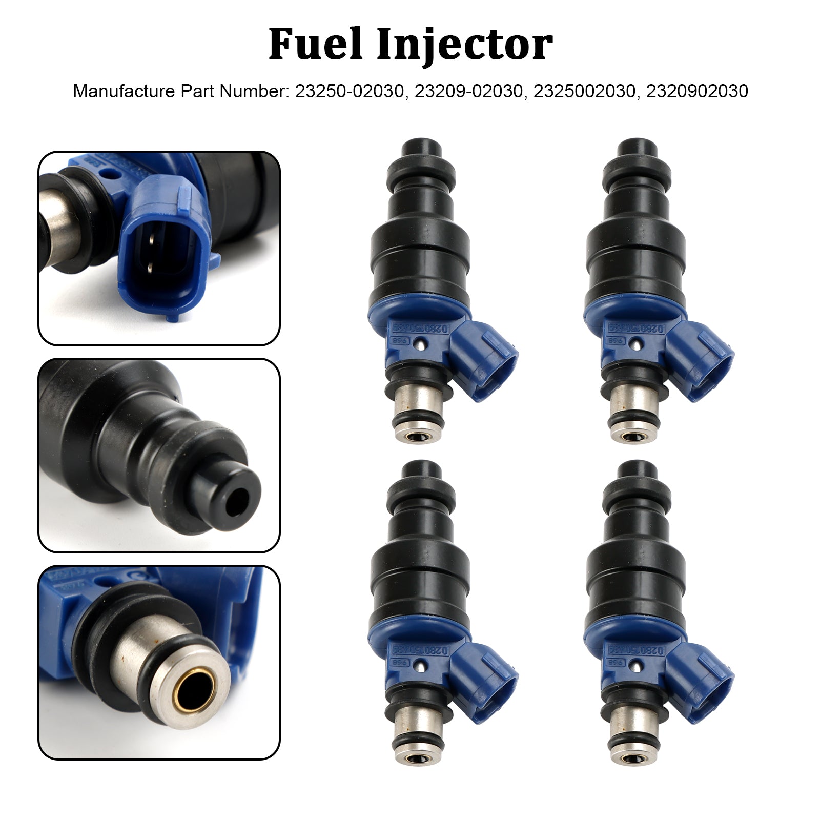 4pcs injektor paliva 23250-02030 Fit Toyota Carina 1992-1997 23209-02030