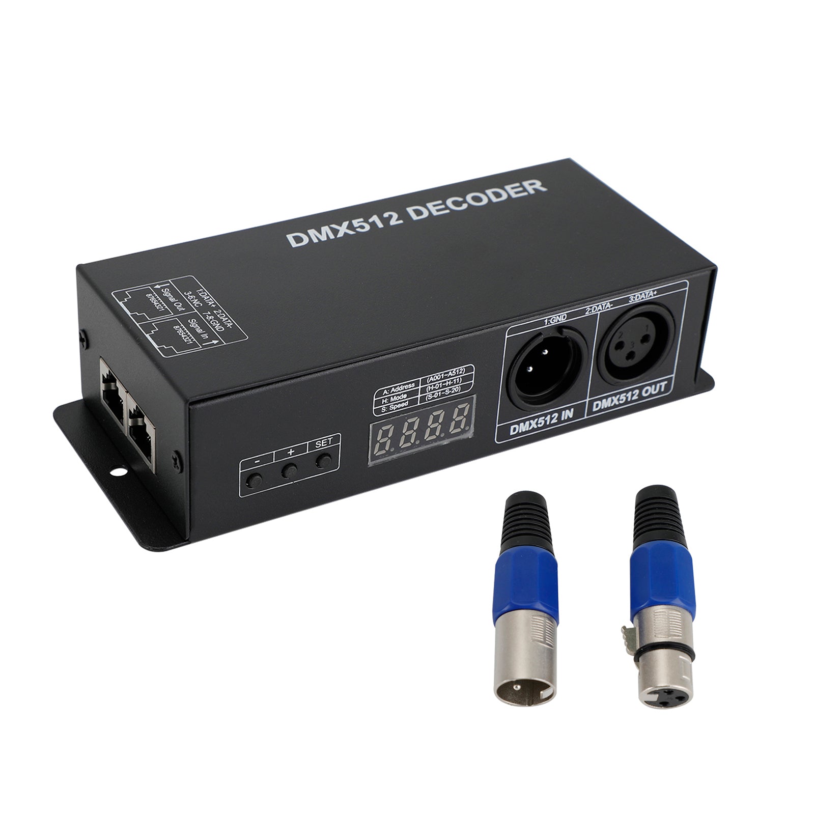 LED RGB DMX 512 Controller Decoder Dimmer 3 Kanalen 24A 3x8A Streeplicht