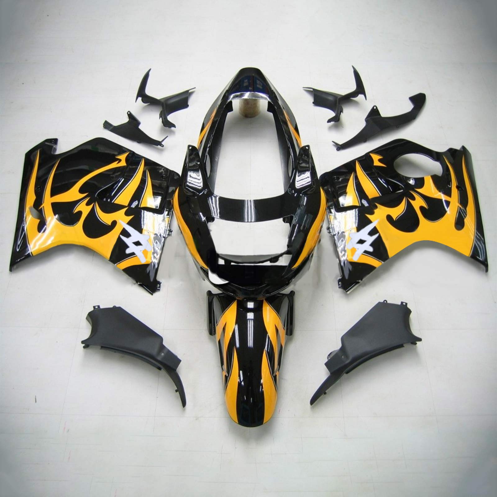 1996-2007 Honda CBR1100XX SuperblackBird Amotopart Injection Fairing Kit Bodywork ABS #118