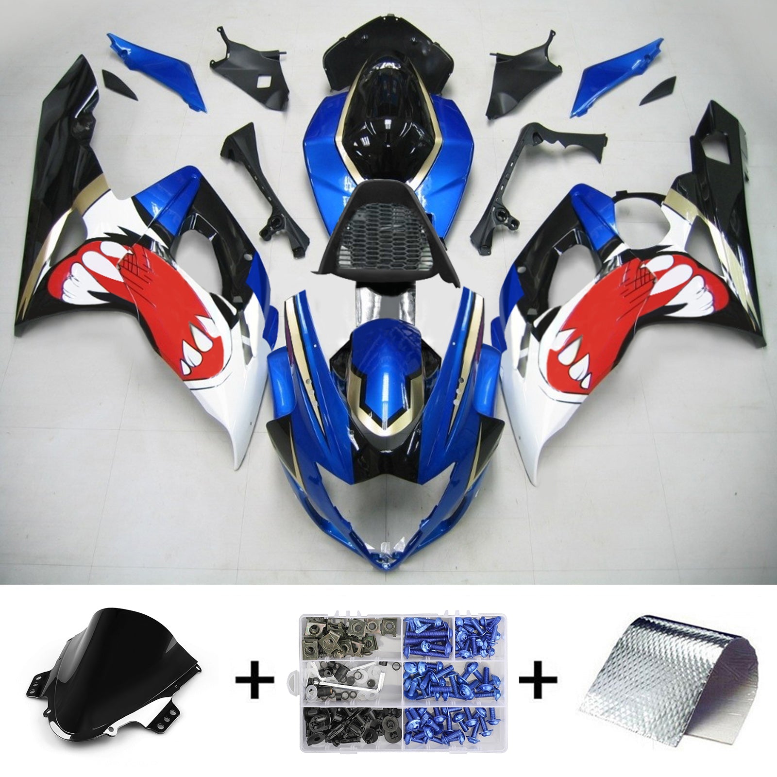 2005-2006 SUZUKI GSXR1000 K5 AMOTOPART INJEKTION FAIRING KIT BOODYWORK ABS #159