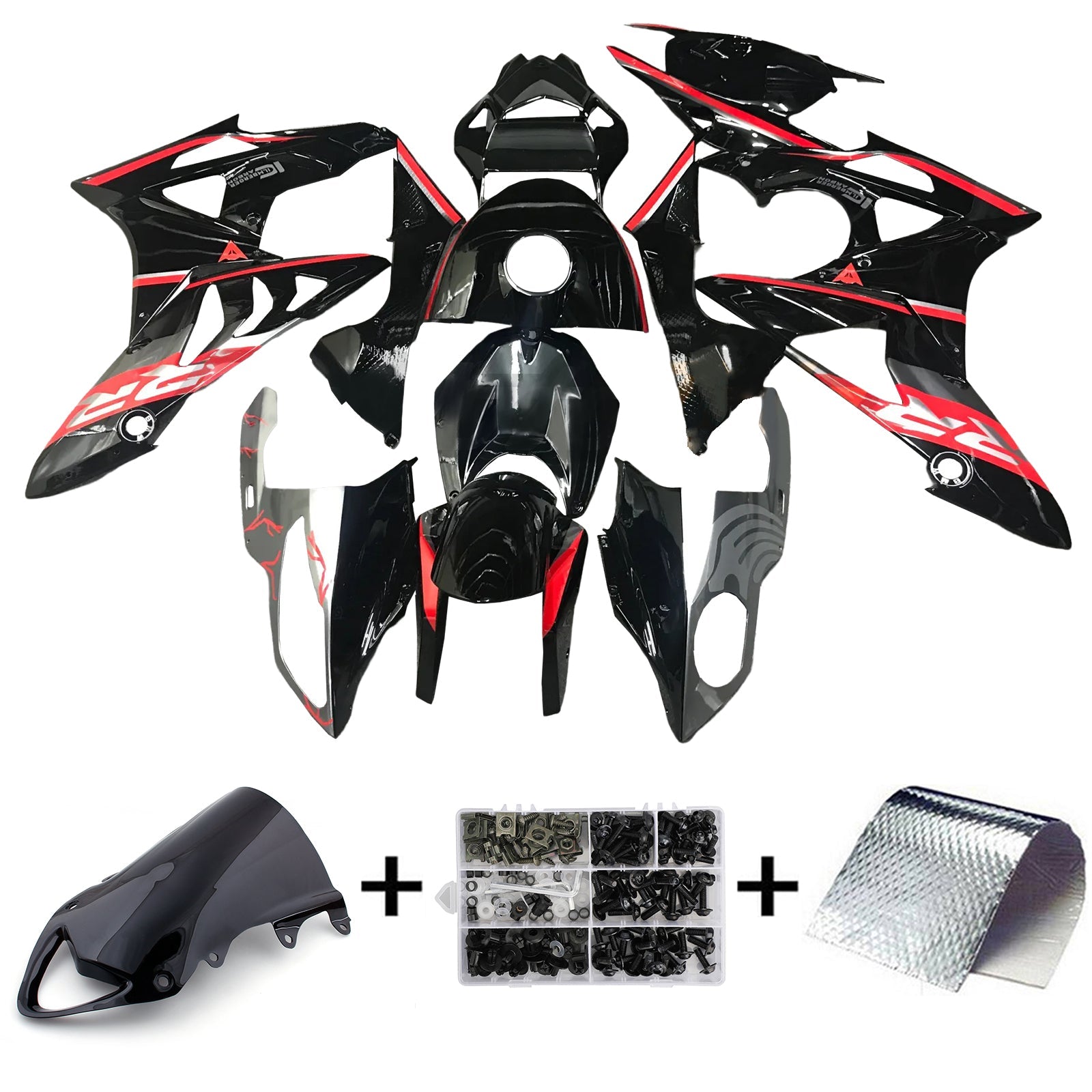 2009-2014 BMW S1000RR Kit de carénage Kit de carrosserie Plastique Abs