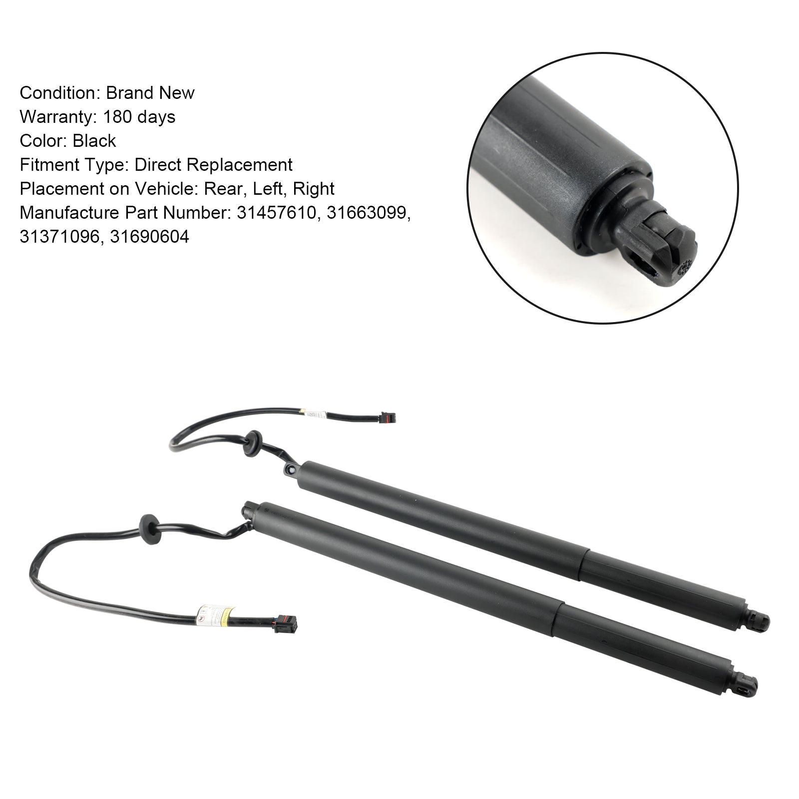 2016-2019 Volvo XC90 Sport Utility bakre bakluke strømløftstøtte 2 stk