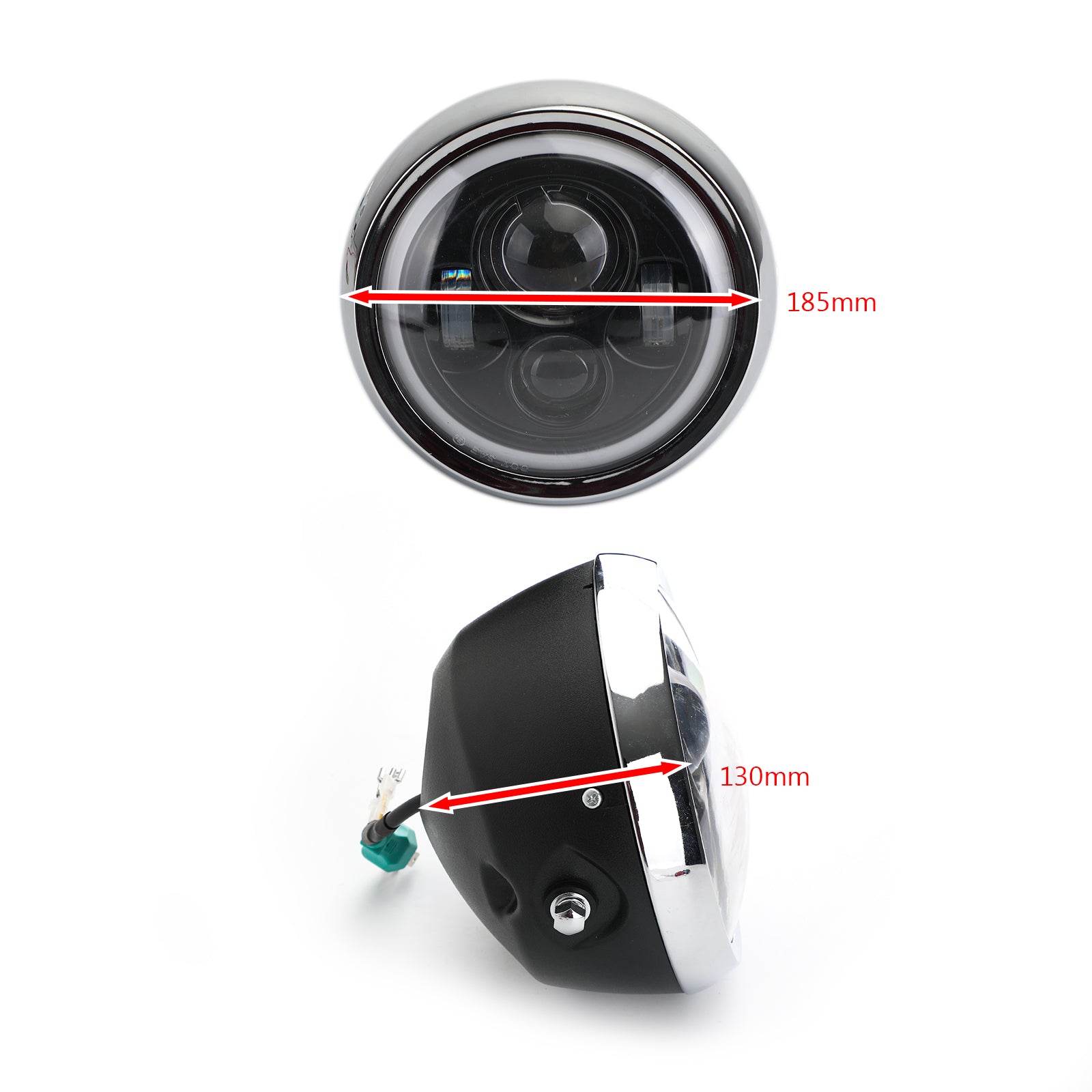 7 -palcový LED svetlomet vysoký/nízky + DRL pre motocykel Dyna Cafe Racer Bobber