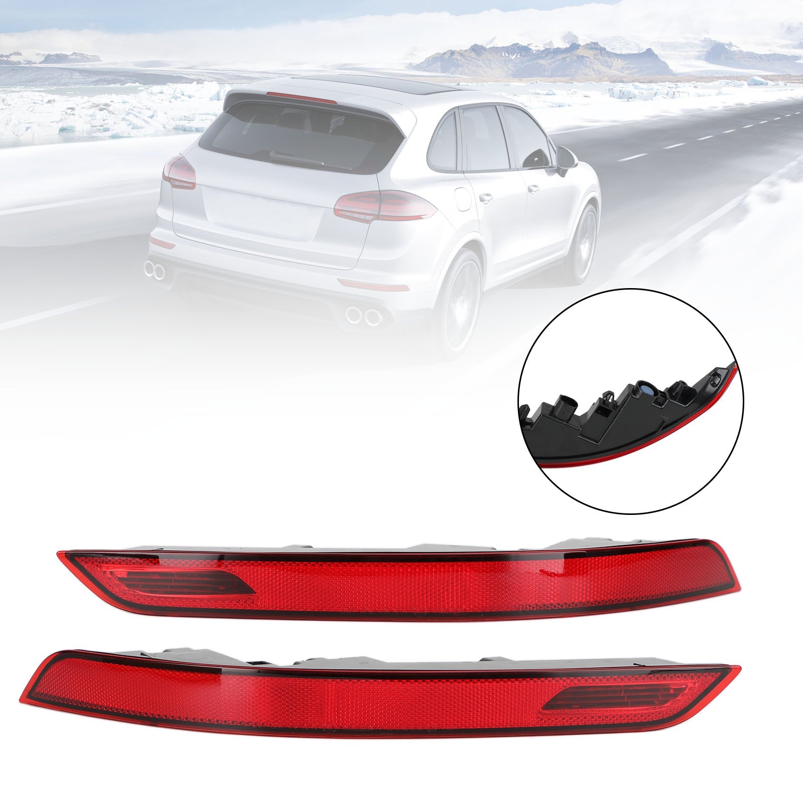 2015-2017 Porsche Cayenne zadný nárazník hmlové hmlové svetlo 95863110510/610 generické