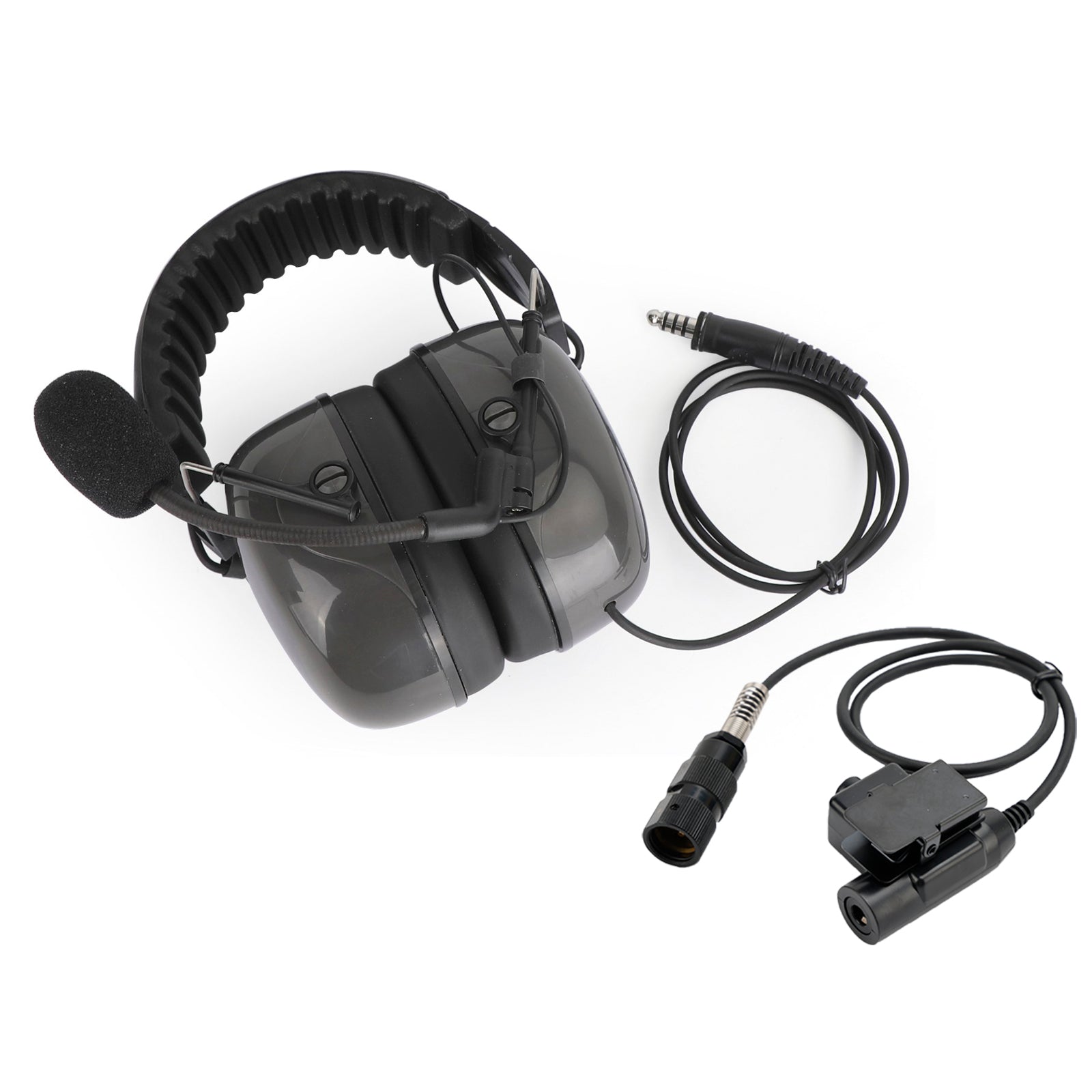 Para um/prc148 prc152 u329 6 pinos U94 ptt c5 fone de ouvido de cancelamento de ruído ajustável