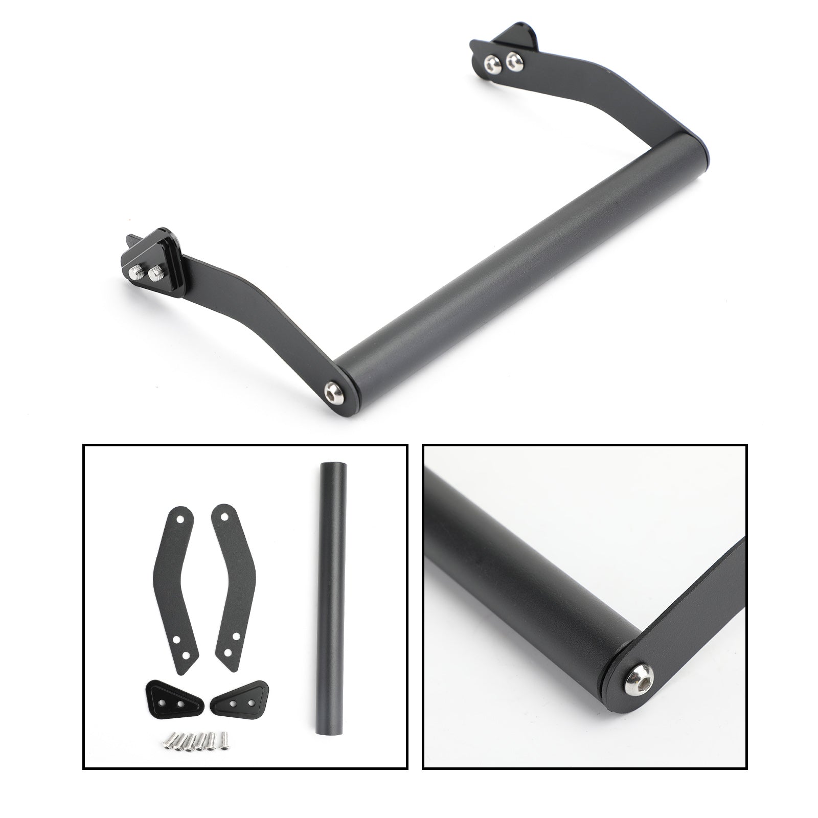 2015-2019 Kawasaki KLE650 Versys650 Windshield Mount Navigasjon Bracket GPS Smarttelefonholder Black Generic