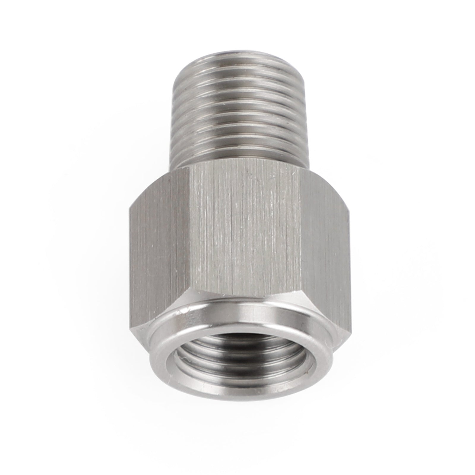 1/8" Adaptador genérico para manômetro de pressão de óleo de aço inoxidável NPT macho para M10x1.0 fêmea
