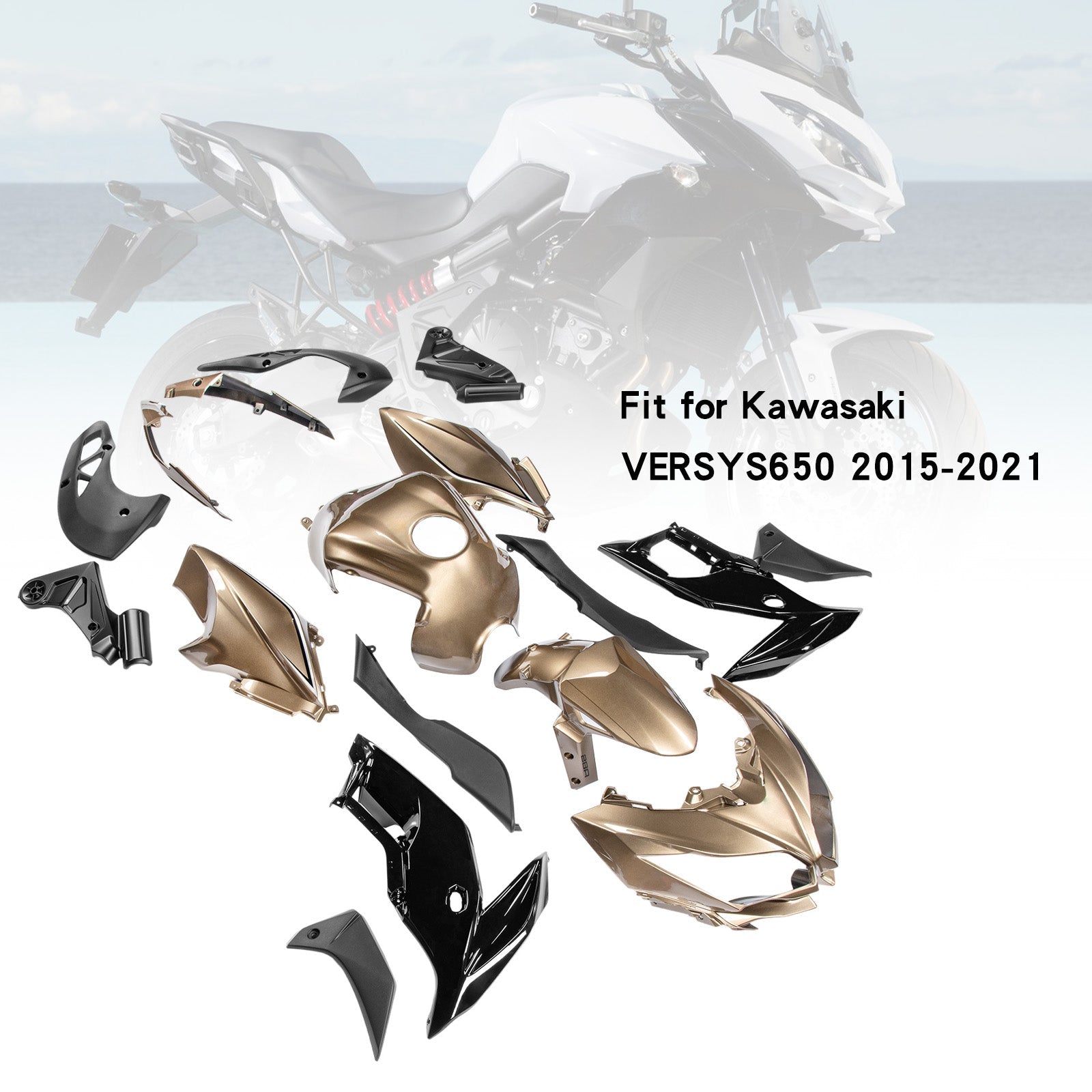 Kit de carénage Kawasaki VERSYS650 2015-2021, carrosserie en plastique ABS