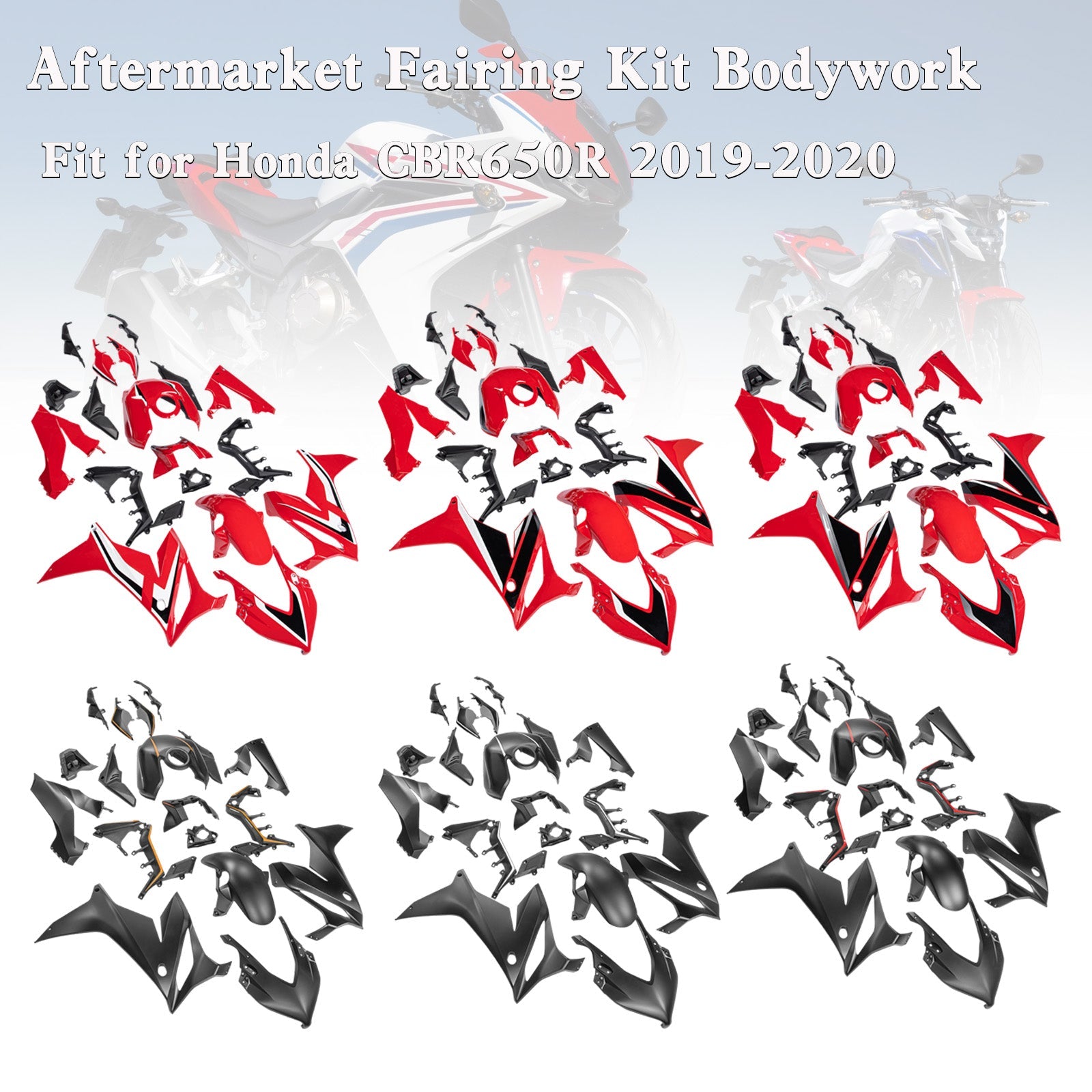 Carenado de moldeo por inyección de plástico ABS Honda CBR650R 2019-2020