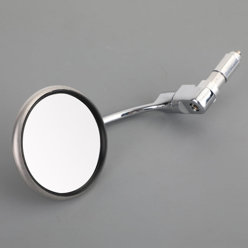 22mm Chrome Handlebar End Mirrors For Motorcycle Cafe Racer Old School Clubman Generic