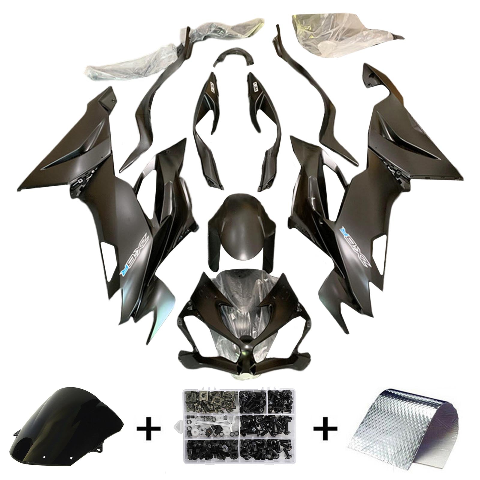 2019-2023 kawasaki zx6r kit de carénage kit de carrosserie en plastique
