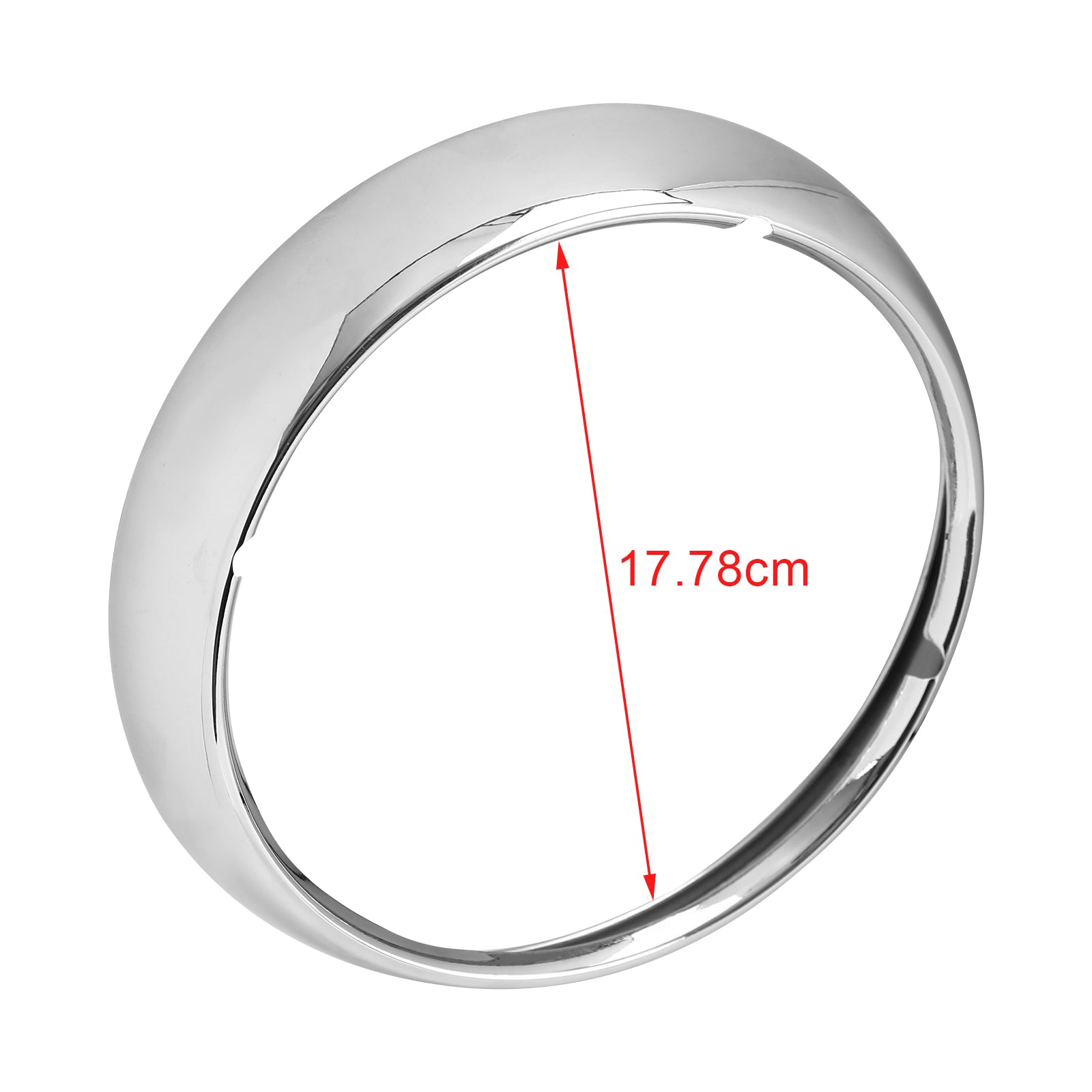 7" Guarnição de farol cromada com anel de luz para Touring Road King 67712-83A genérico