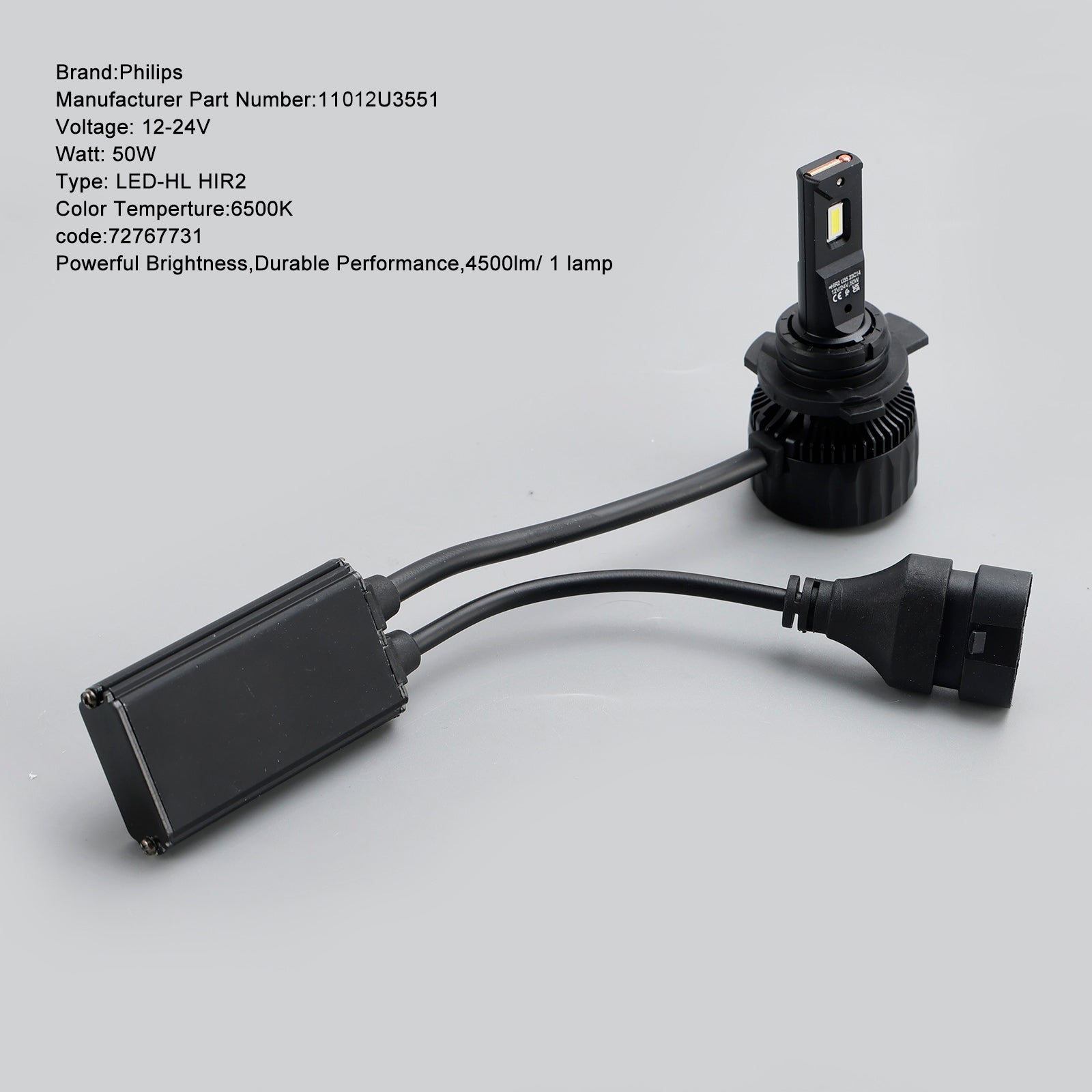 Pre Philips 11012U3551X2 Ultinon Rally 3551 LED-HL HIR2 12-24V 50W 6500K