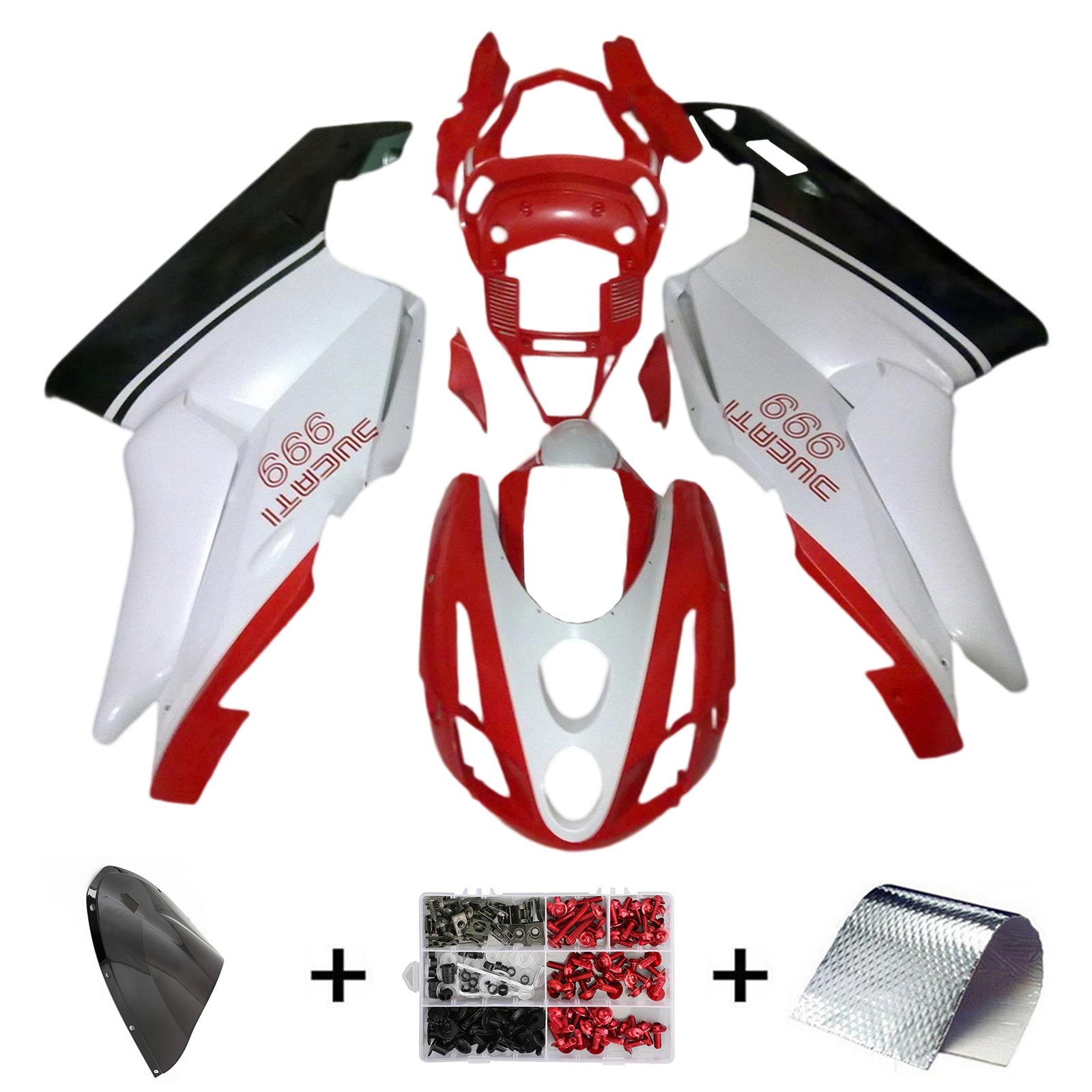 2003-2004 Ducati 999 749 Kit Carénage Carrosserie ABS