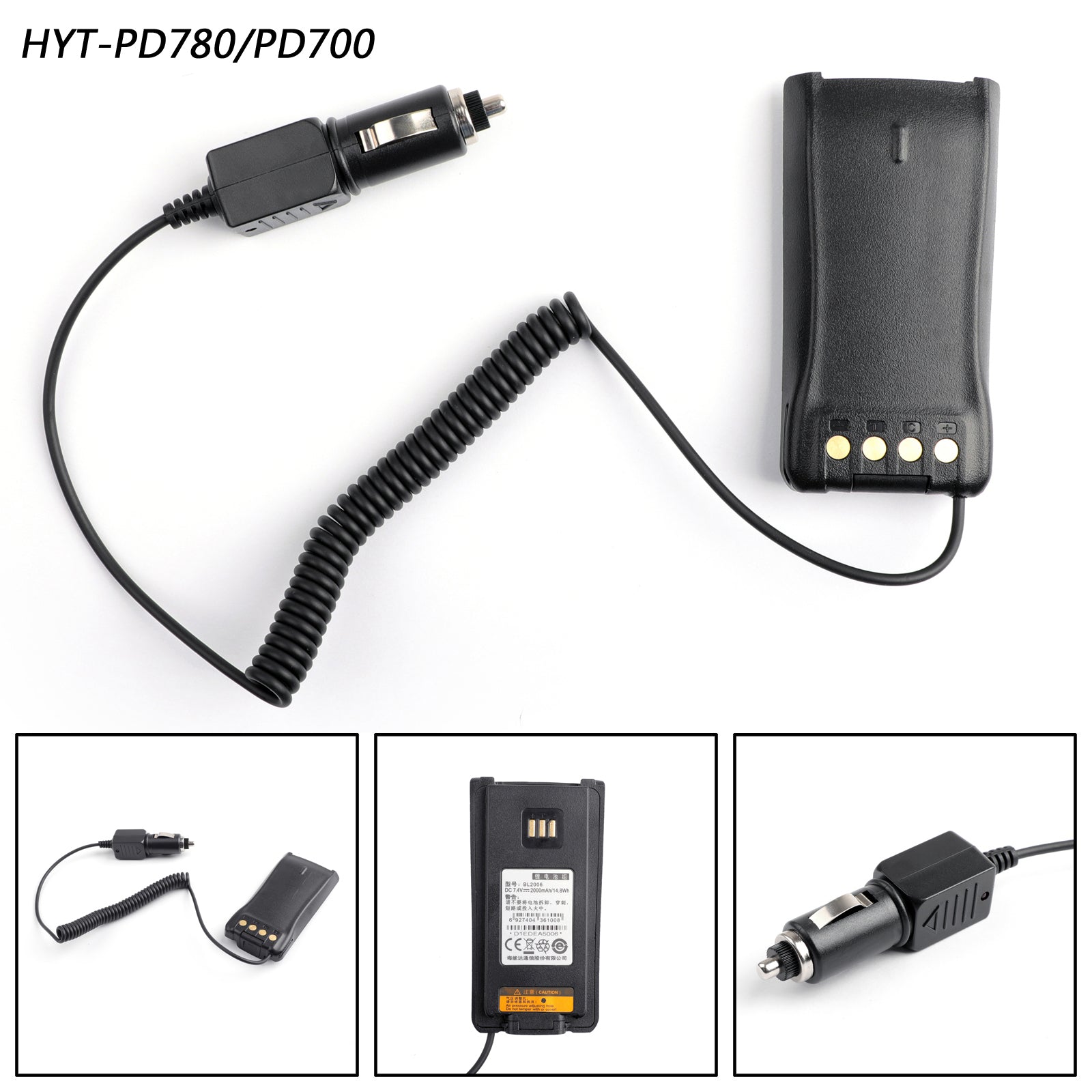 Autobatterij Eliminator Accessoires voor Hytera PD780 PD700 Radio Walkie Talkie