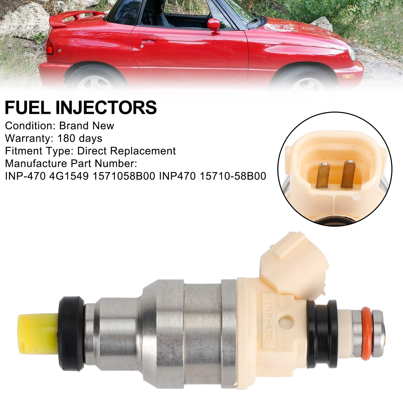 1PCS Suzuki Sidekick X-90 1.6L Fit Chevy Tracker Fuel Injecteurs INP-470