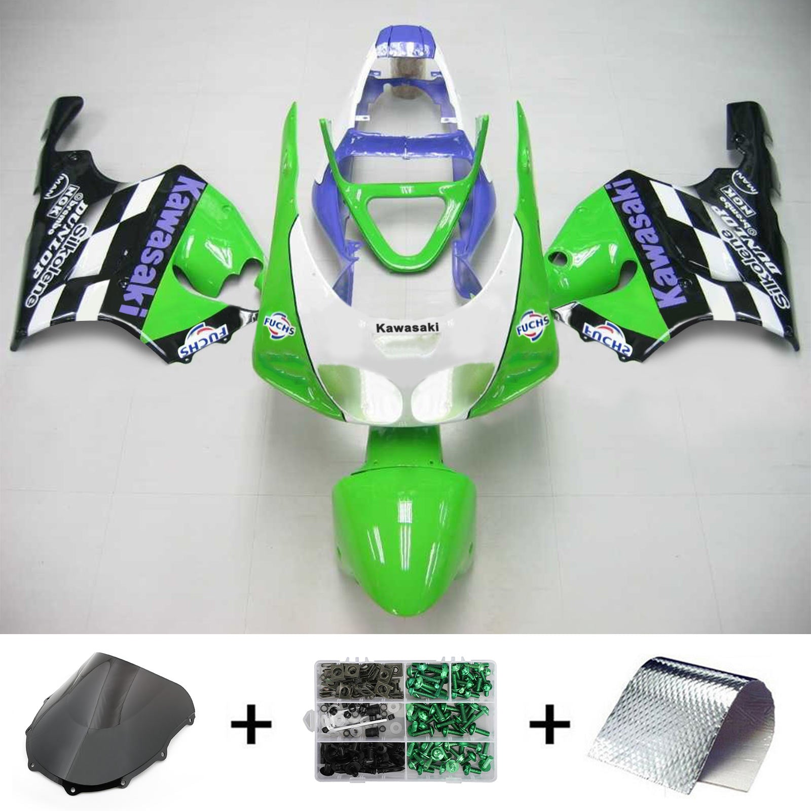 1996-2003 kawasaki zx7r injection de camen kit de carrosserie en plastique