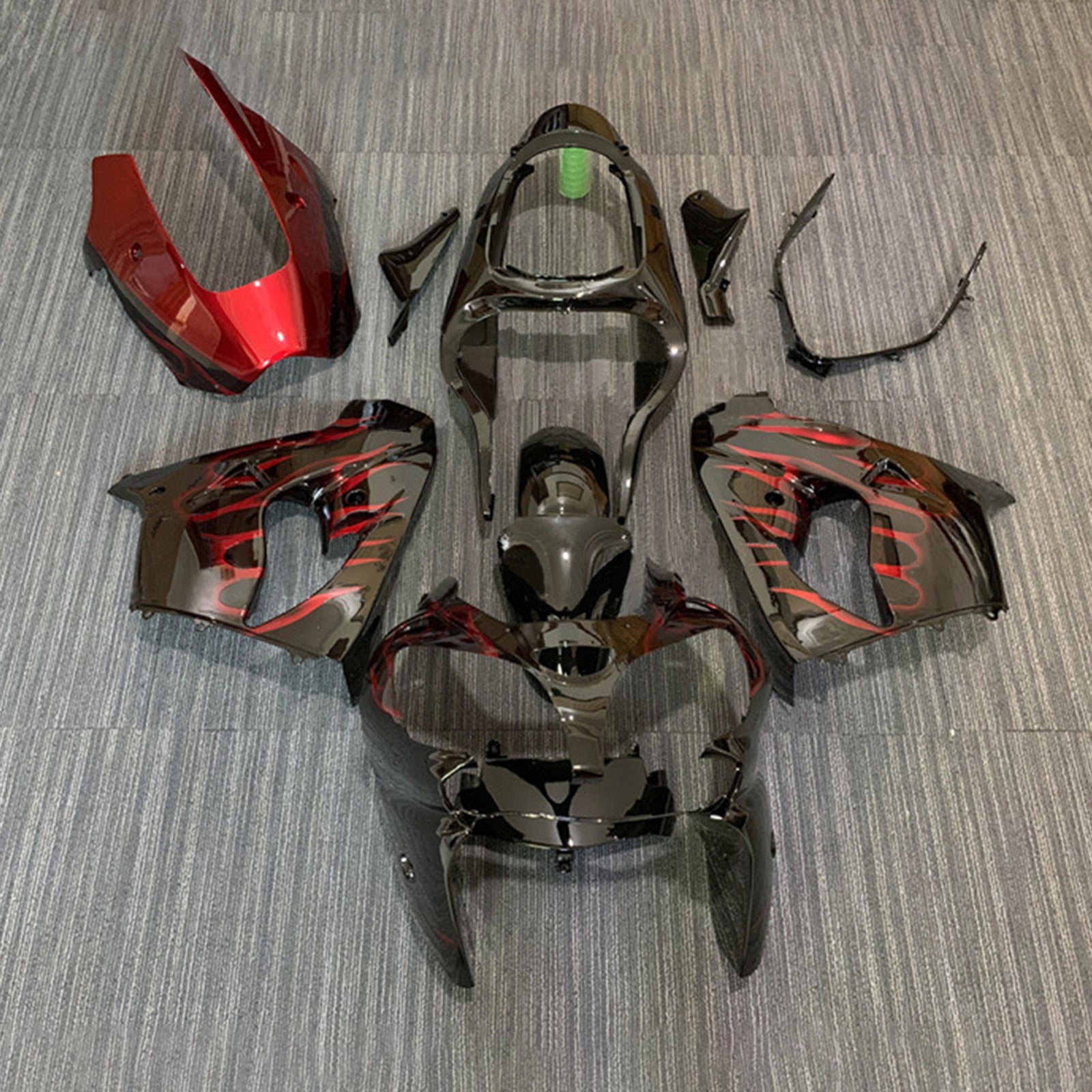 2002-2003 Kawasaki ZX9R injectiekuipset carrosserie kunststof ABS #123