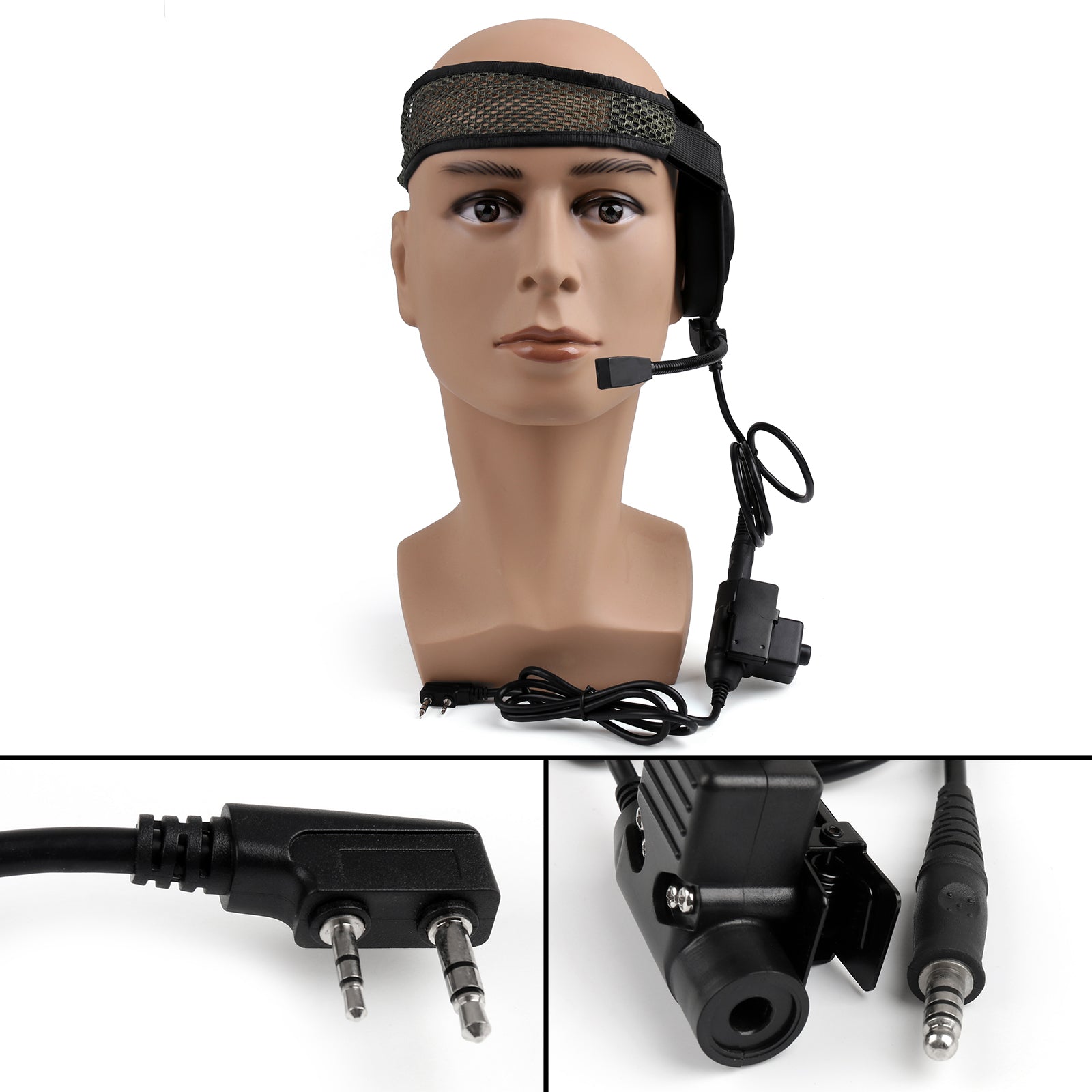 1x HD01 Z Tactical Bowman Elite II-headset U94PTT voor Kenwood Radio Walkie-Talkie