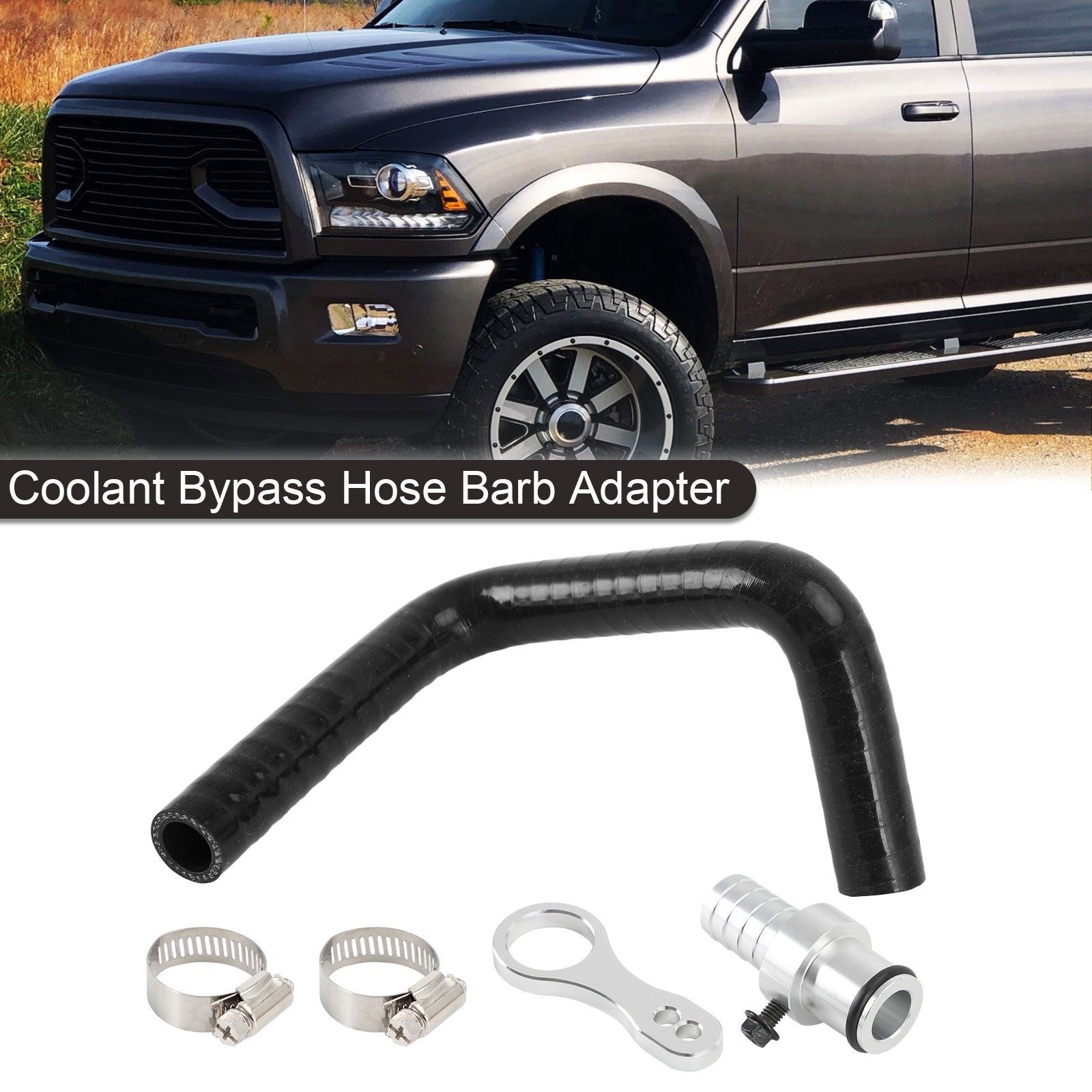 Koelvloeistof bypass slang Barb-adapter voor Dodge Ram 6.7L Cummins 2009-2019 generiek