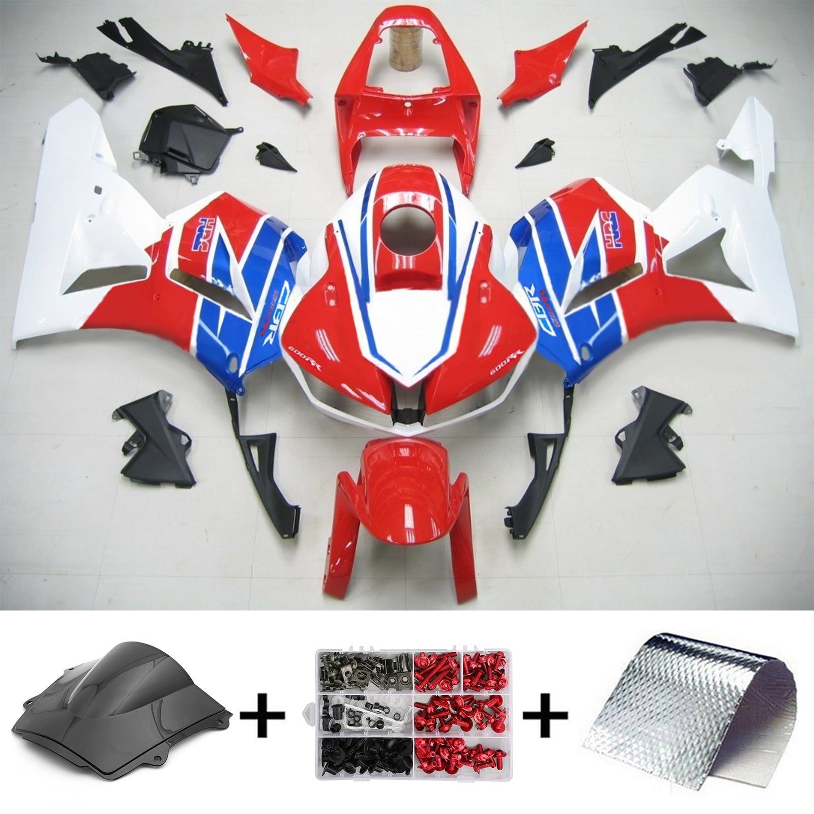 2013-2023 Honda CBR600RR F5 Kit de carénage d'injection carrosserie plastique ABS #101