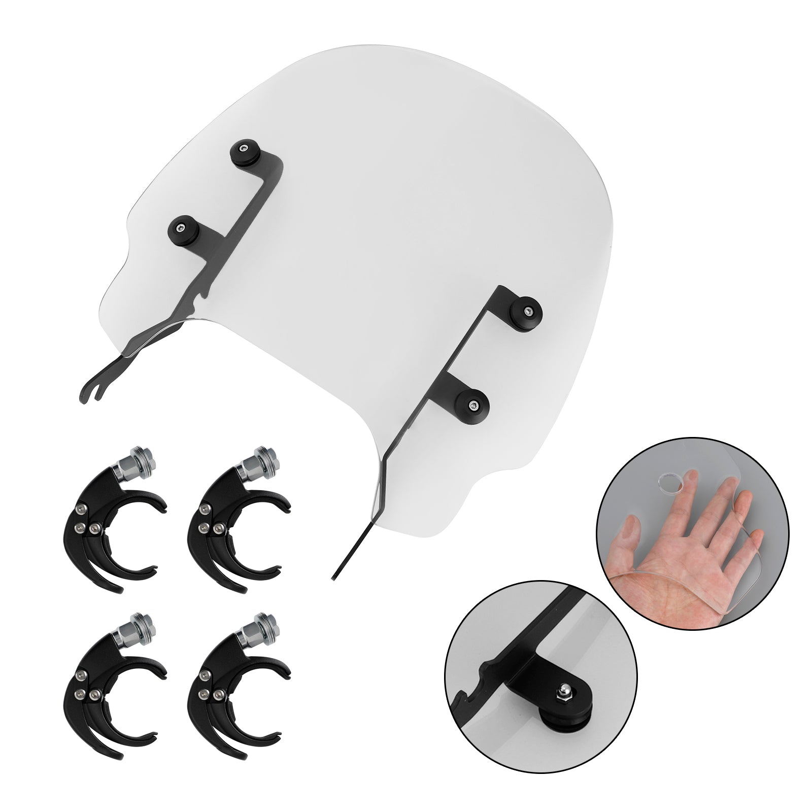 Parabrisas de motocicleta ABS apto para Sportster S RH1250 2021-2022 Fedex Express