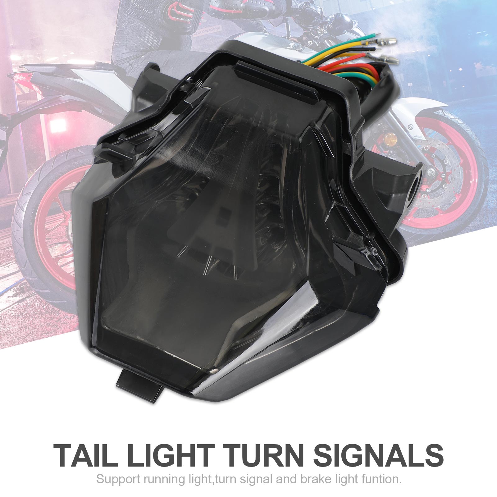 Sinais de curva da luz traseira integrados para yamaha yzf r25/r3 mt 03/07/25 fz 07 genérico