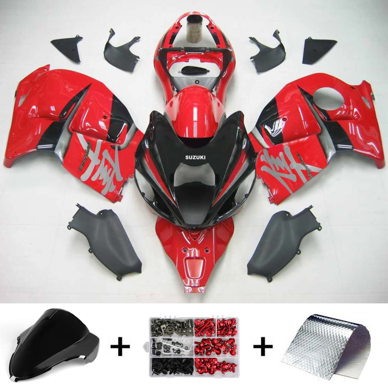 1999-2007 Suzuki Hayabusa GSX1300 Amotopart Kit de carénage d'injection carrosserie plastique ABS #127