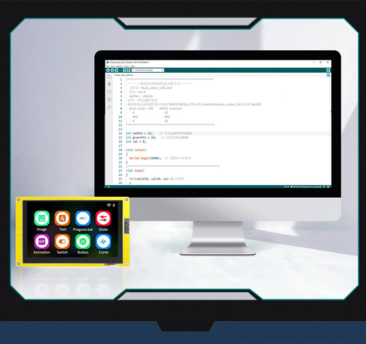 Vývojová doska ESP32-S3 5" 7" LCD kapacitný displej Wifi Bluetooth MCU LVGL