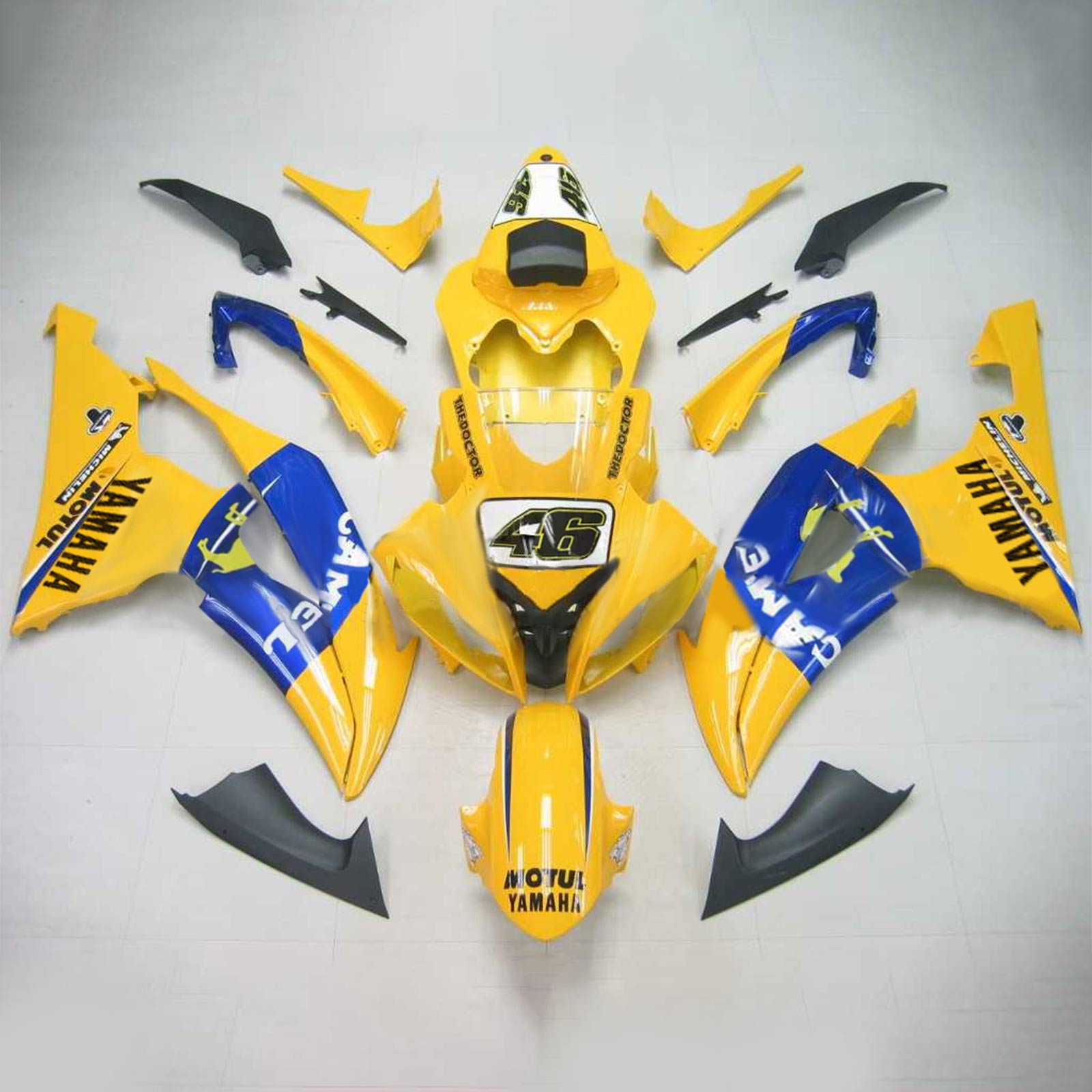 2008-2016 YAMAHA YZF 600 R6 Injektion Fairing Kit Bodywork Plastic ABS #126