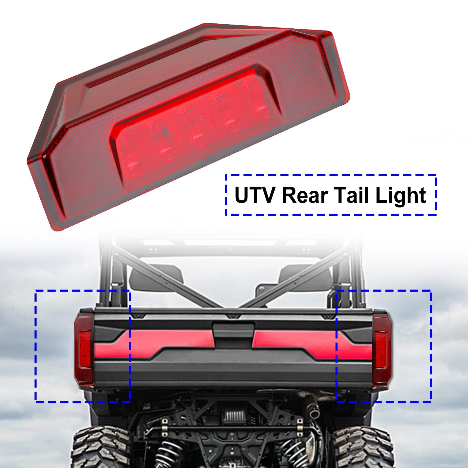 2412774 UTV TAIL Light for Polaris Ranger Crew 570 XP 900 Allmänt 2013-2020 Generic