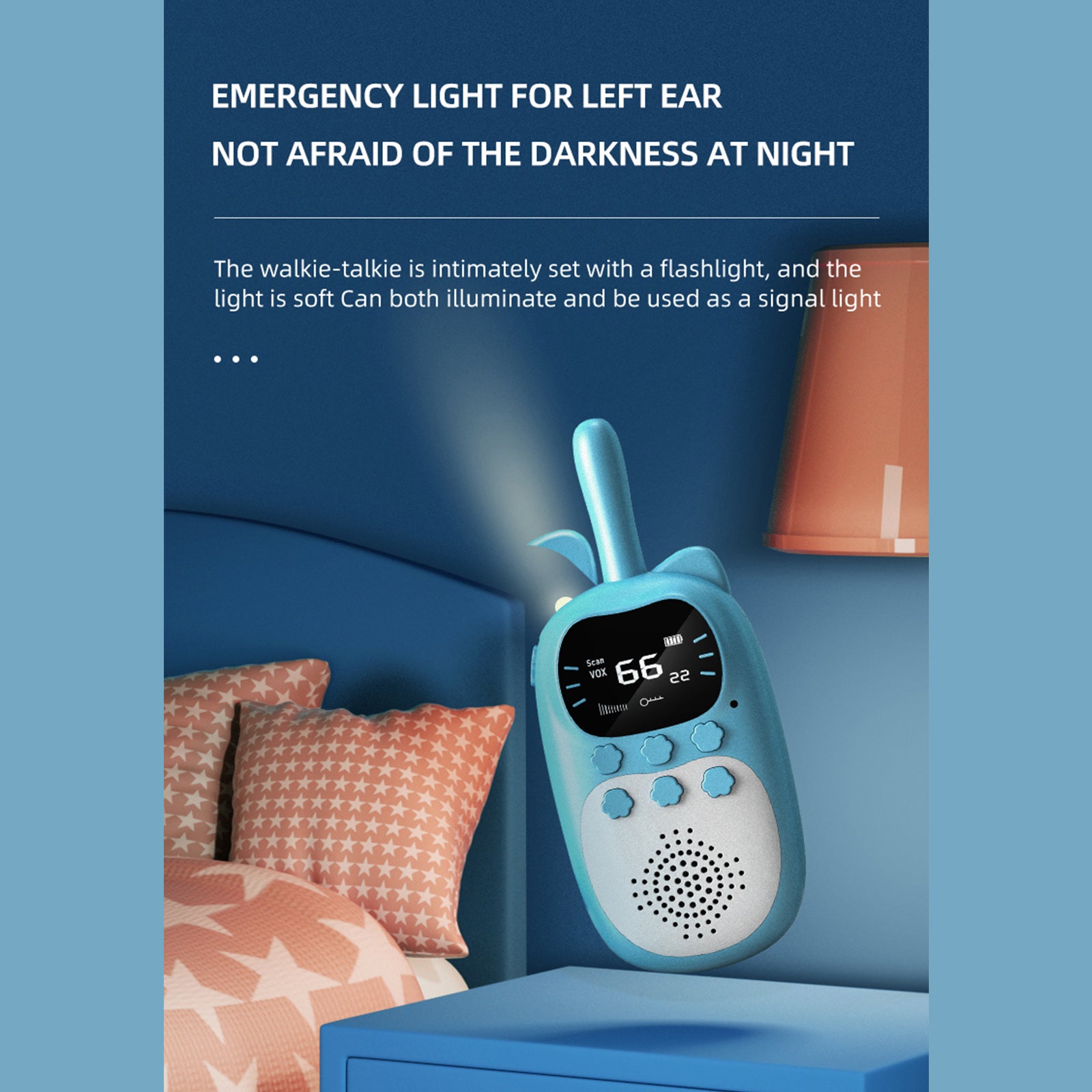 2-pack kinderwalkie-talkies 22-kanaals 2-weg radio 3 km bereik handheld origineel