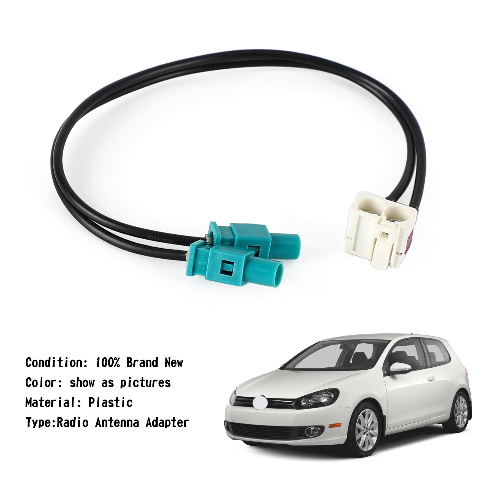 Adaptateur d'antenne aérienne de radio FAKRA pour VW RNS RCD510/310/315 siège Skoda Columbus