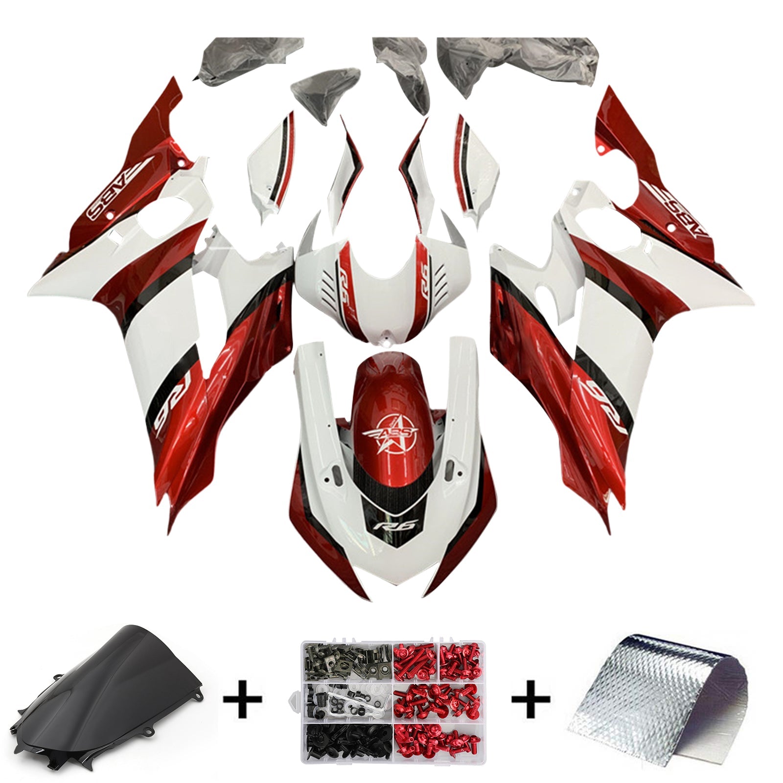 Kit de carénage Yamaha YZF-R6 2017-2022, carrosserie en plastique ABS