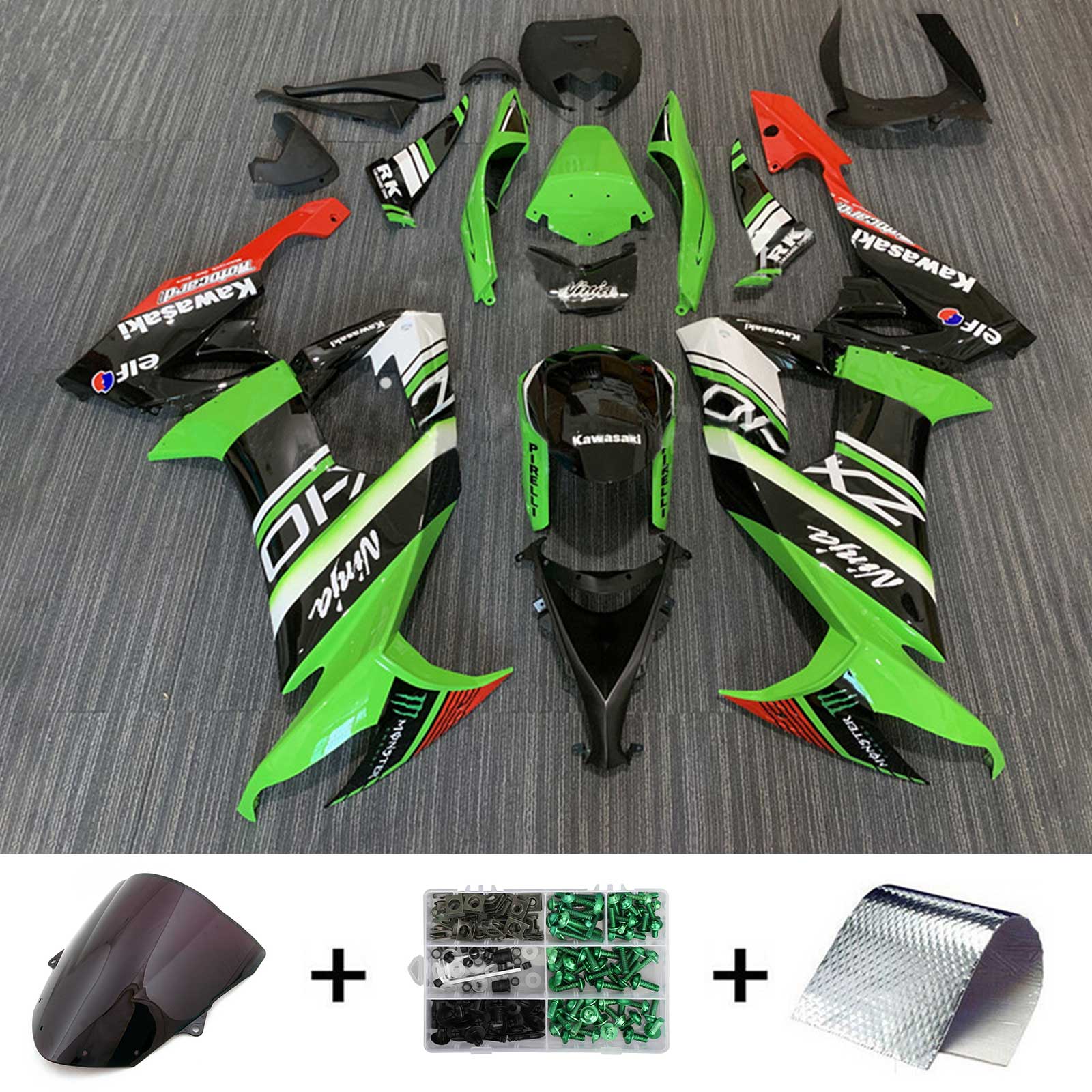 2008-2010 Kawasaki ZX10R vstrekovanie kapotážnej súpravy Bodywork plast#141